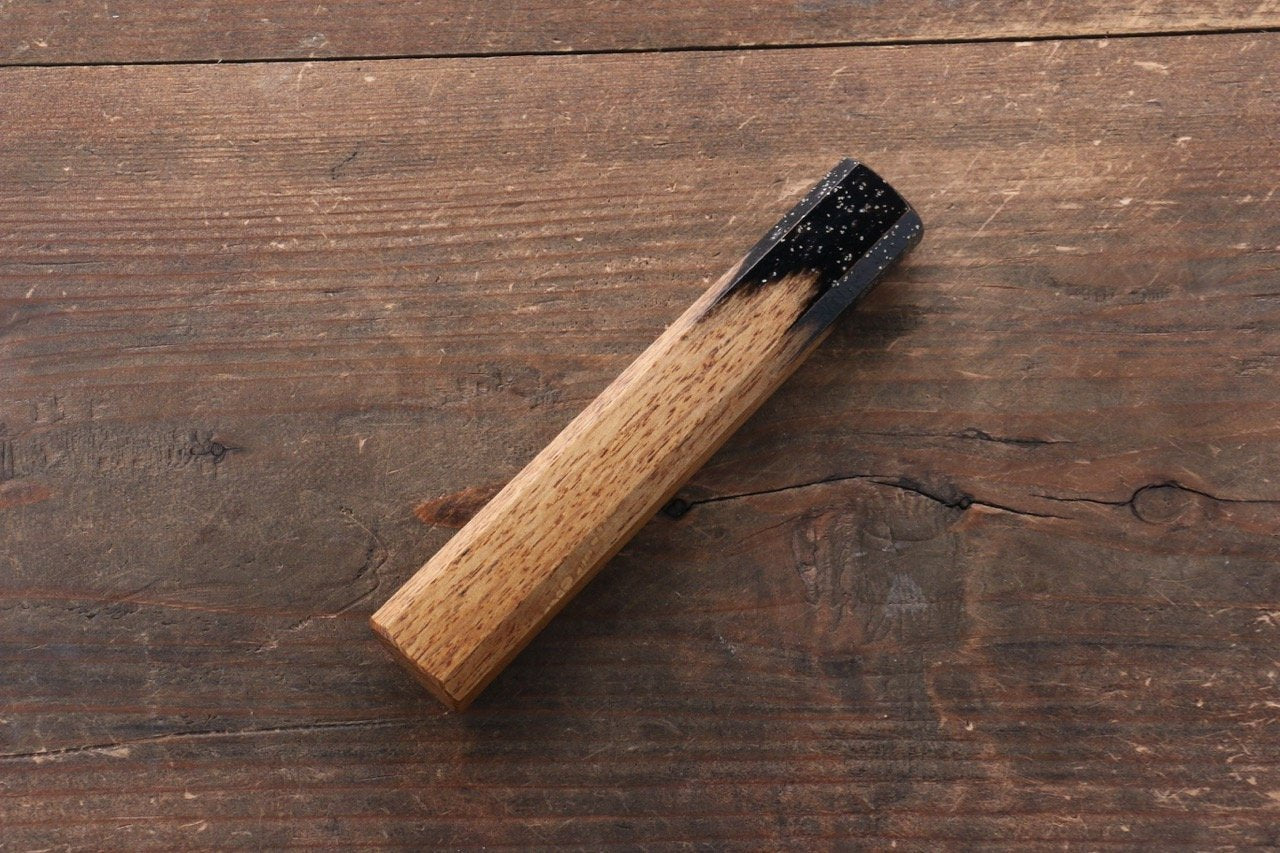 Octagonal Kokushin Lacquered Oak Knife Handle (Large) - Seisuke Knife
