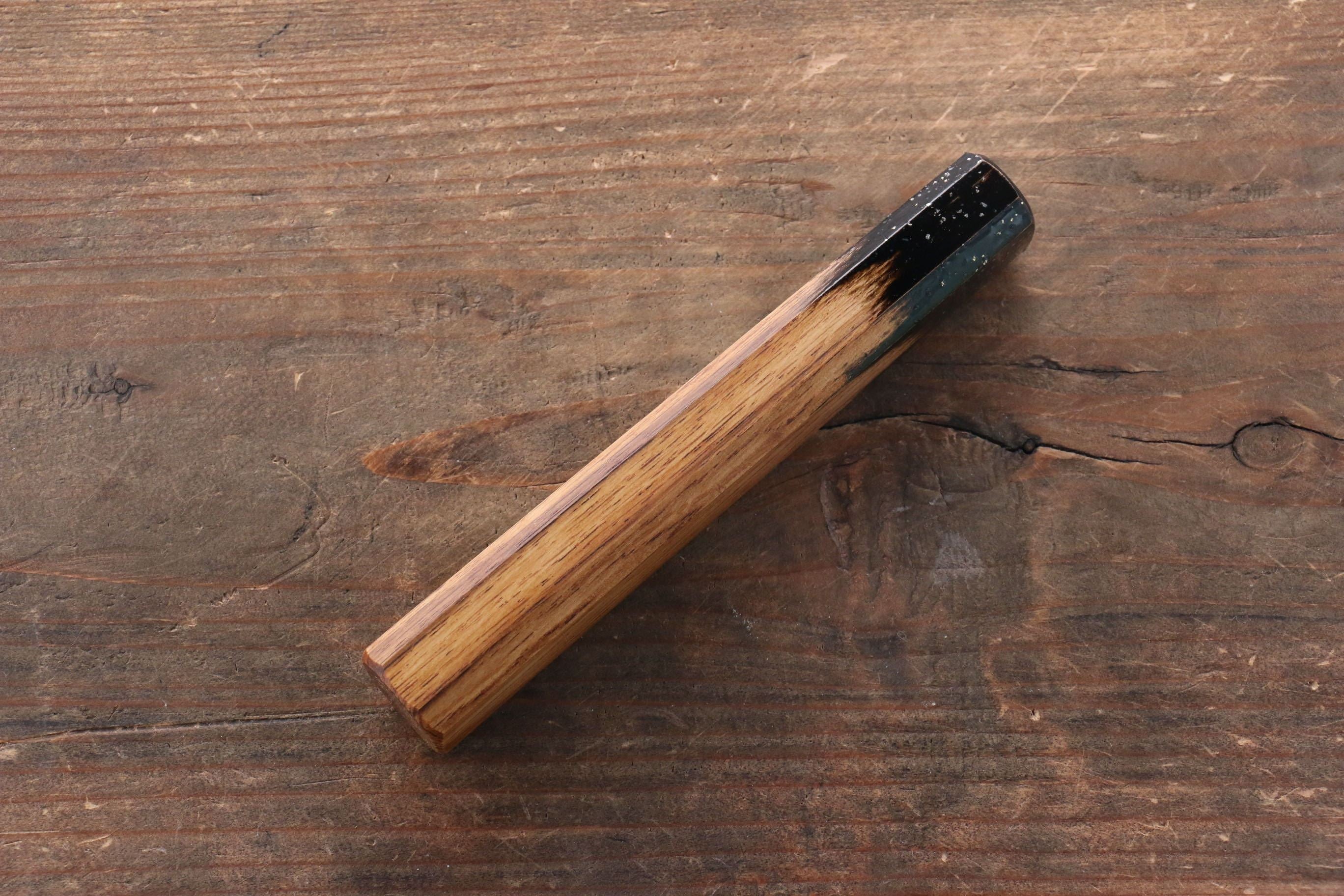 Octagonal Kokushin Lacquered Oak Knife Handle (Medium) - Seisuke Knife