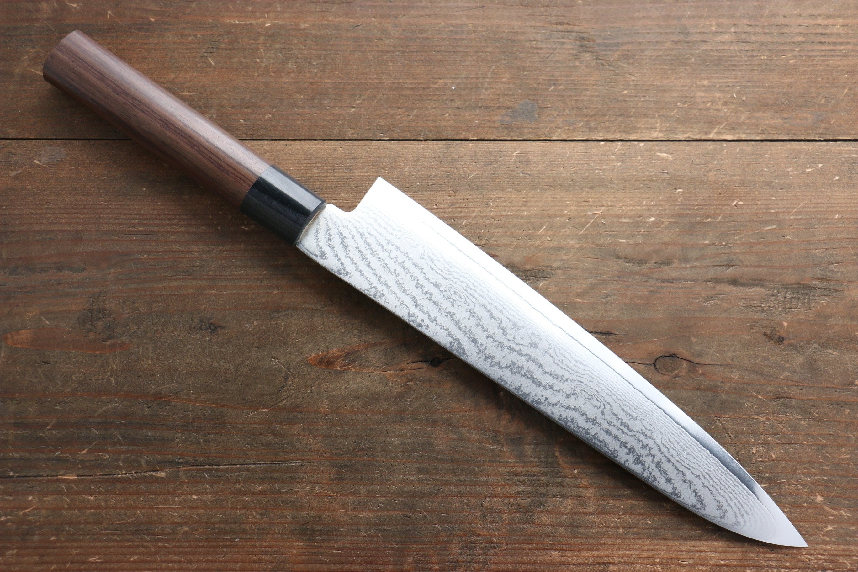 Seisuke VG10 63 Layer Damascus Gyuto 240mm Shitan Handle - Seisuke Knife