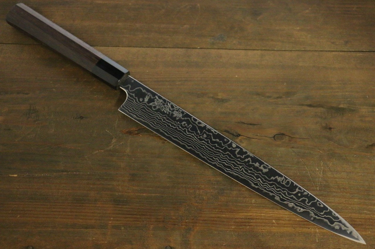 Sukenari ZDP189 Damascus Sujihiki 270mm Shitan Handle - Seisuke Knife