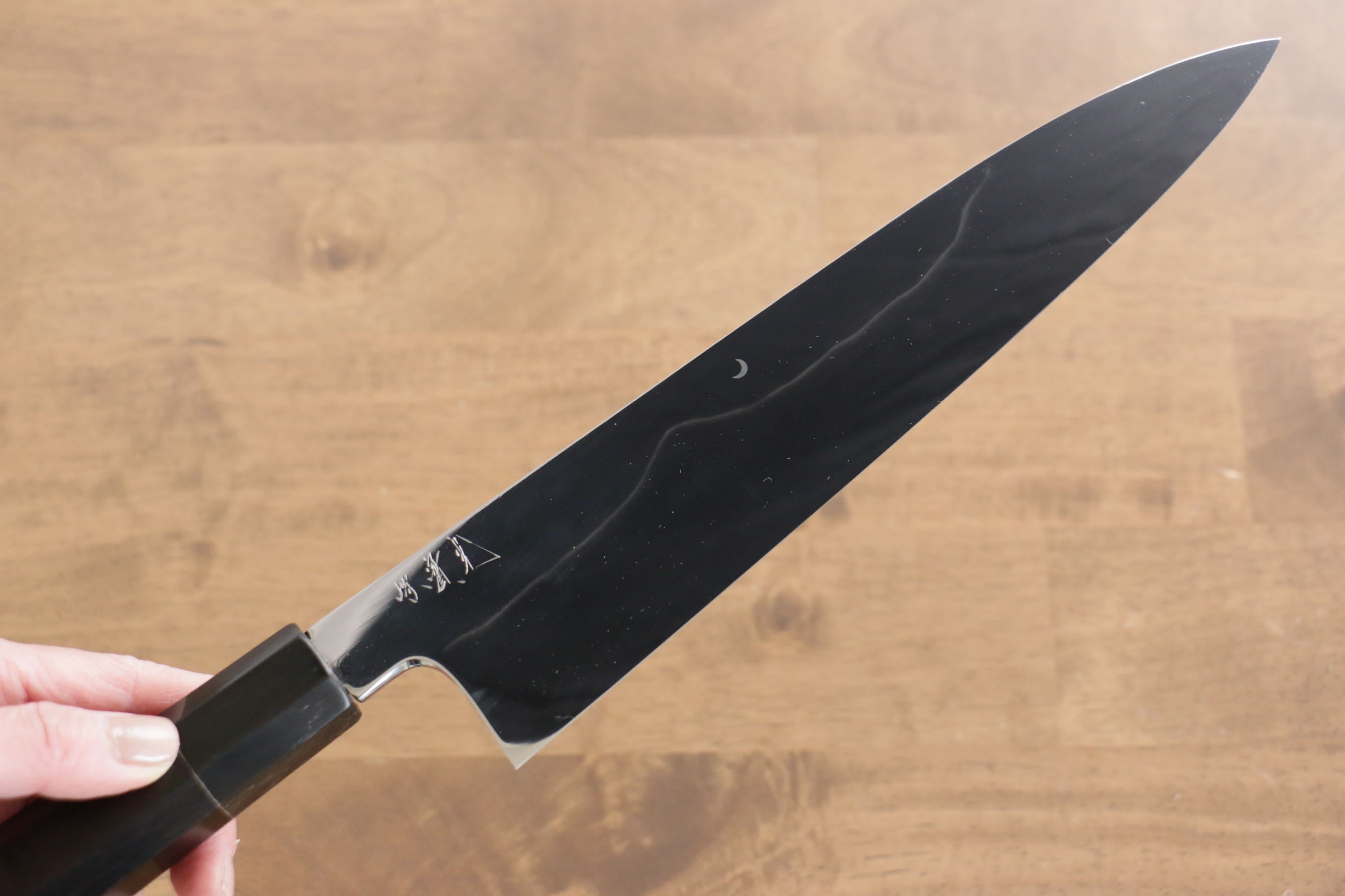 Jikko Fujisan Honyaki White Steel No.3 Gyuto 240mm Ebony Wood Handle Kasumi - Seisuke Knife