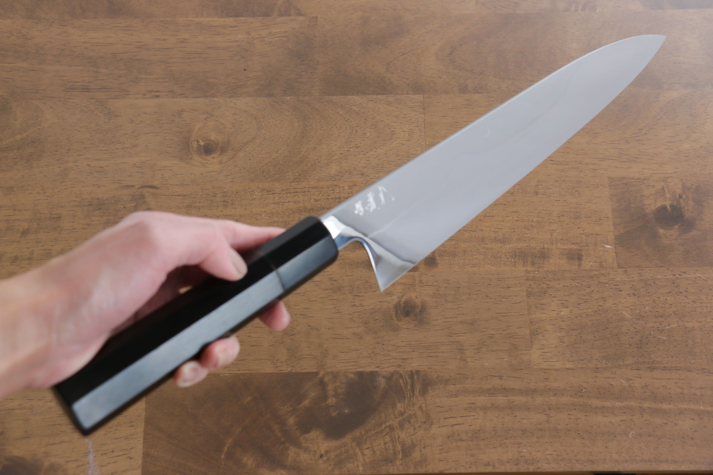 Jikko Fujisan Honyaki White Steel No.3 Gyuto 240mm Ebony Wood Handle Kasumi - Seisuke Knife