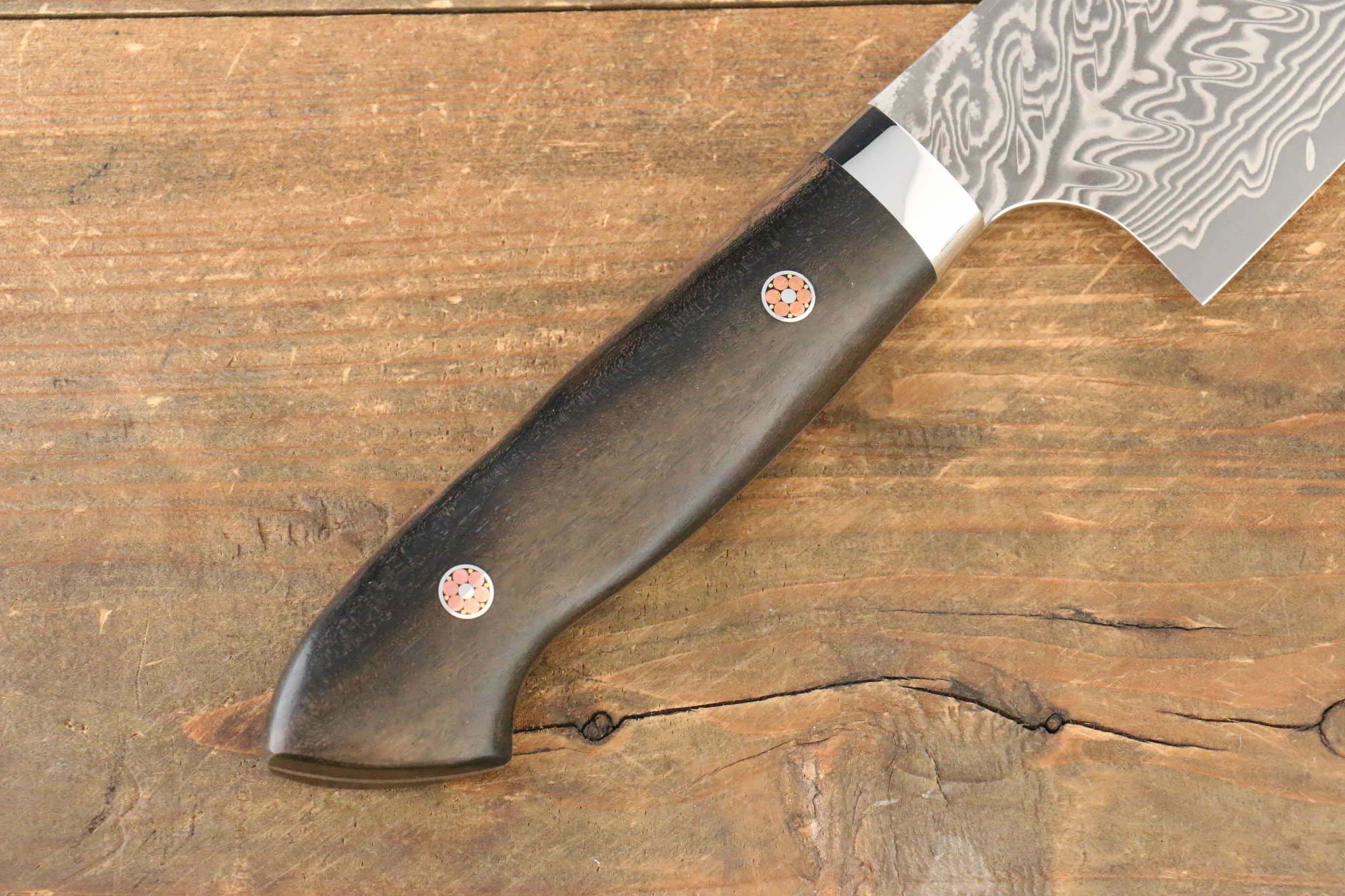 Yoshimi Kato SG2 Damascus Bunka 200mm with Black Persimmon Handle - Seisuke Knife