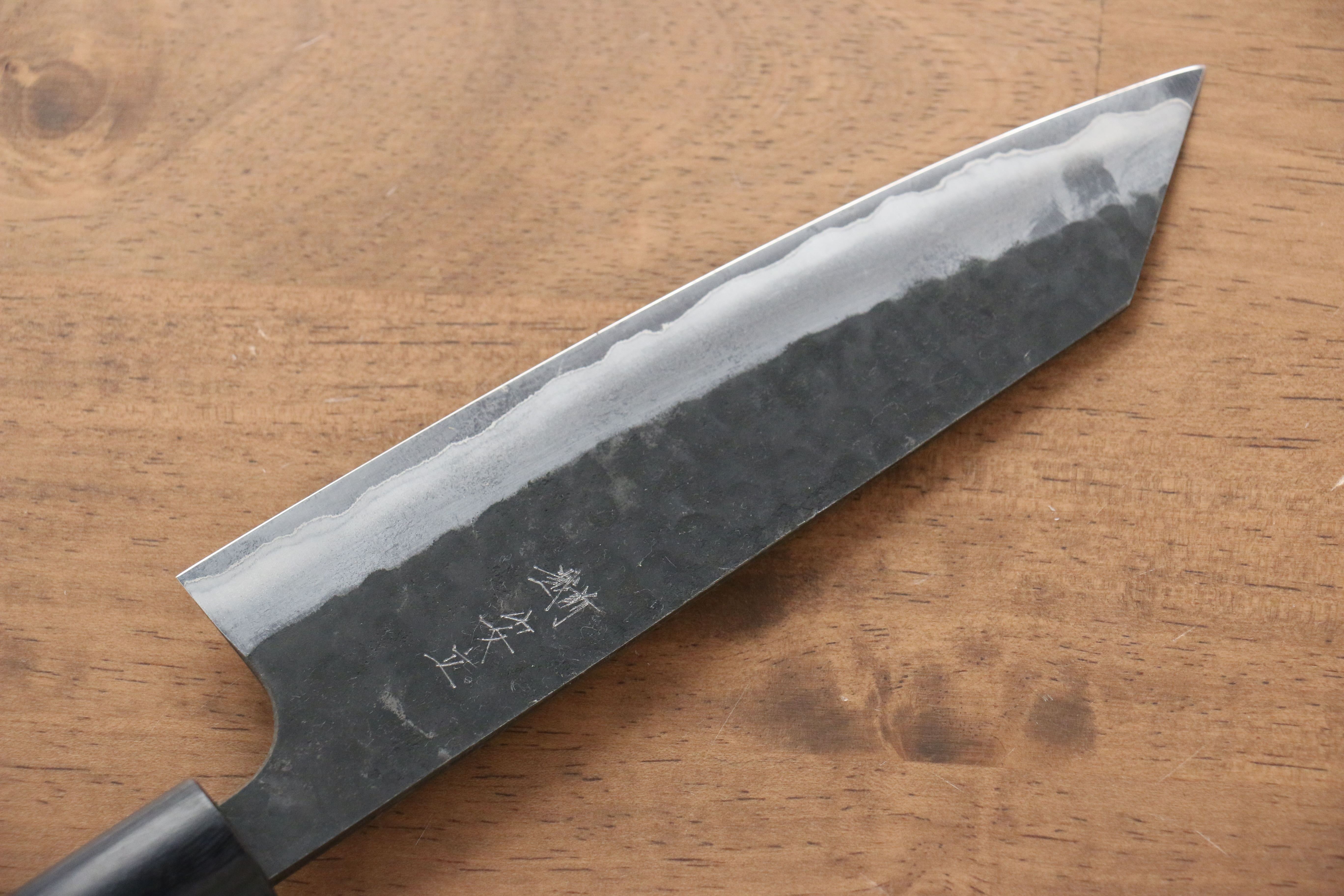 Anryu Blue Super Hammered Kurouchi Bunka 165mm Shitan Handle - Seisuke Knife