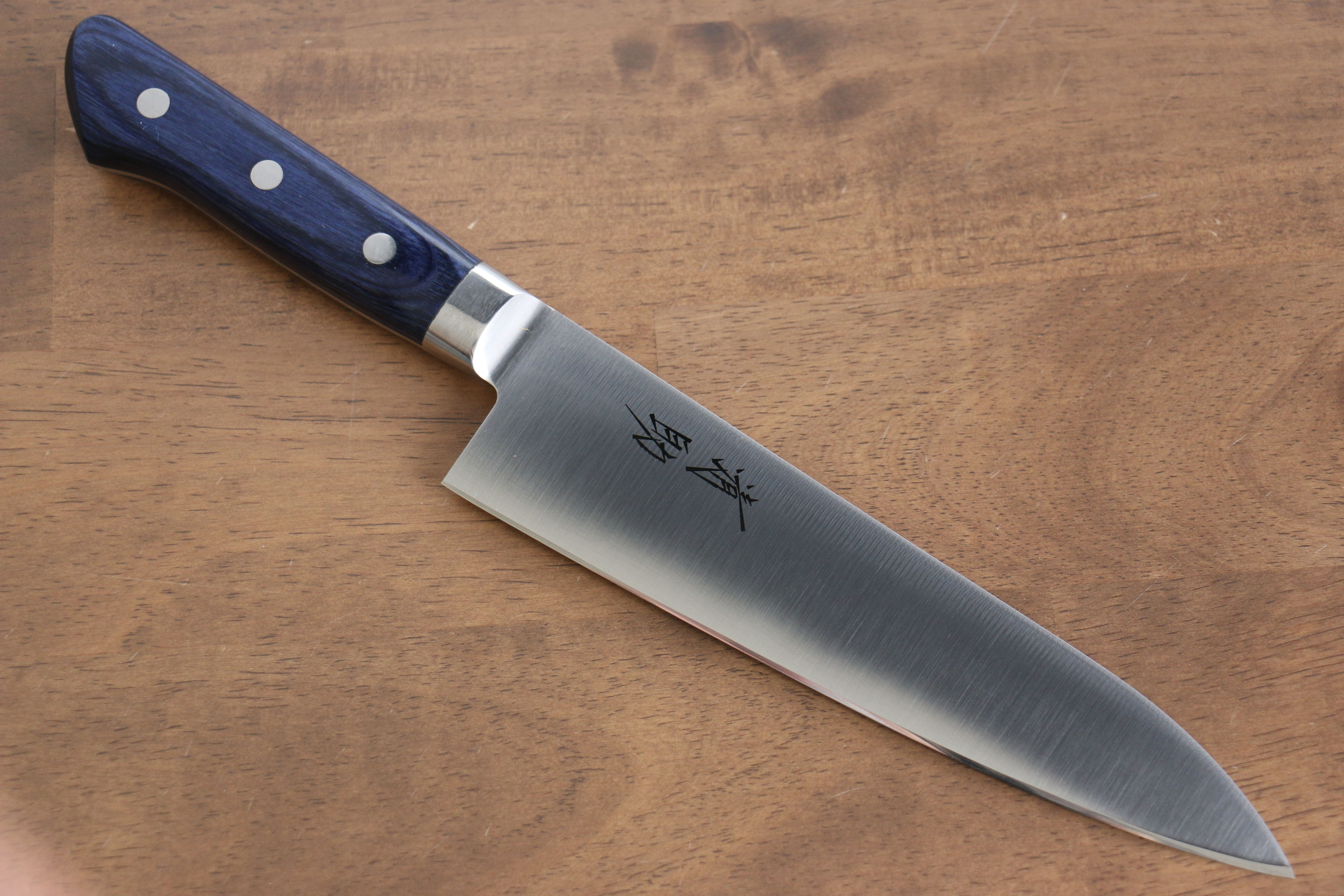 Seisuke Seiten Molybdenum Gyuto 180mm Blue Pakka wood Handle - Seisuke Knife