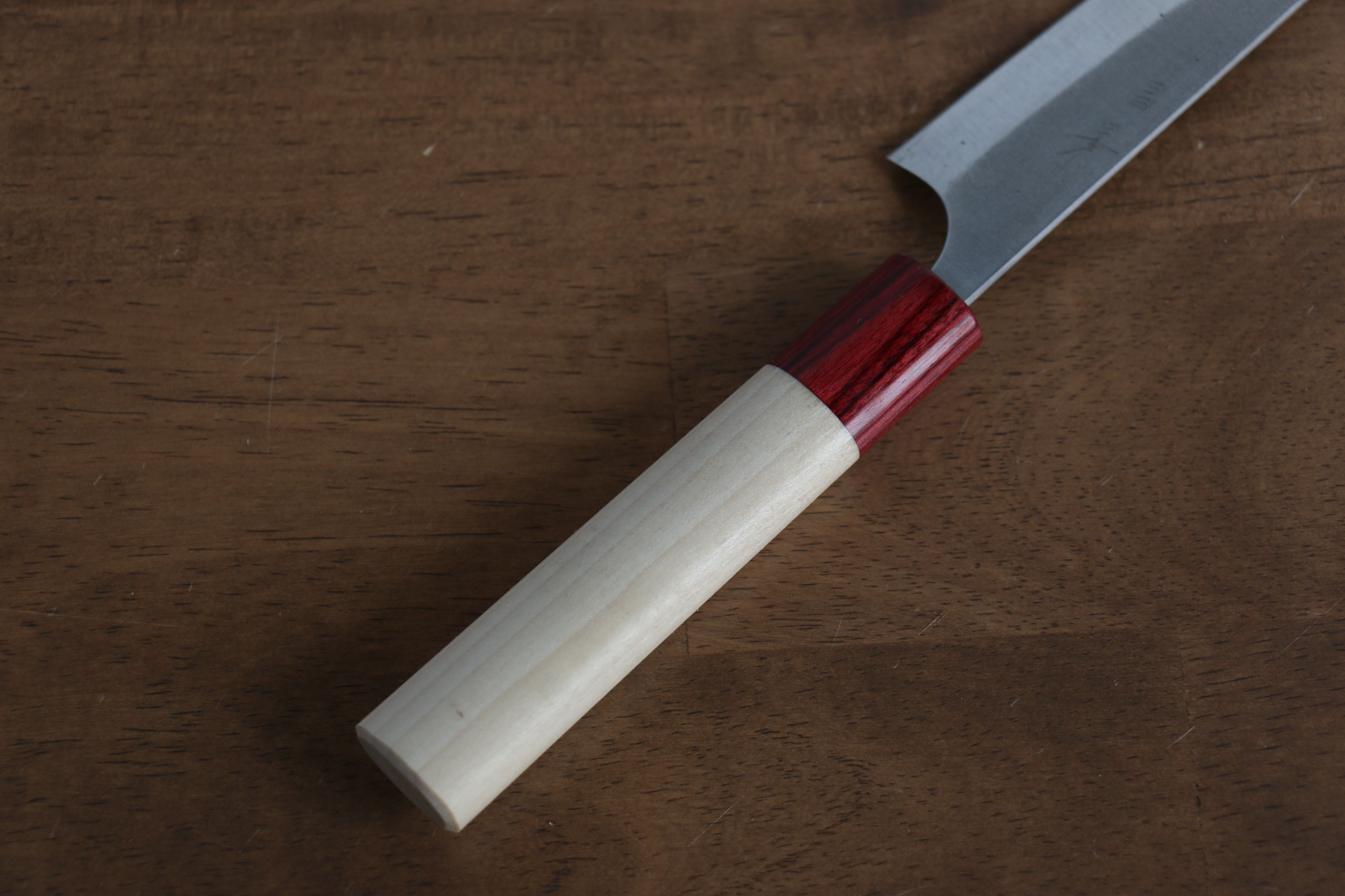 Masakage Yuki White Steel No.2 Nashiji Petty-Utility 120mm Magnolia Handle - Seisuke Knife