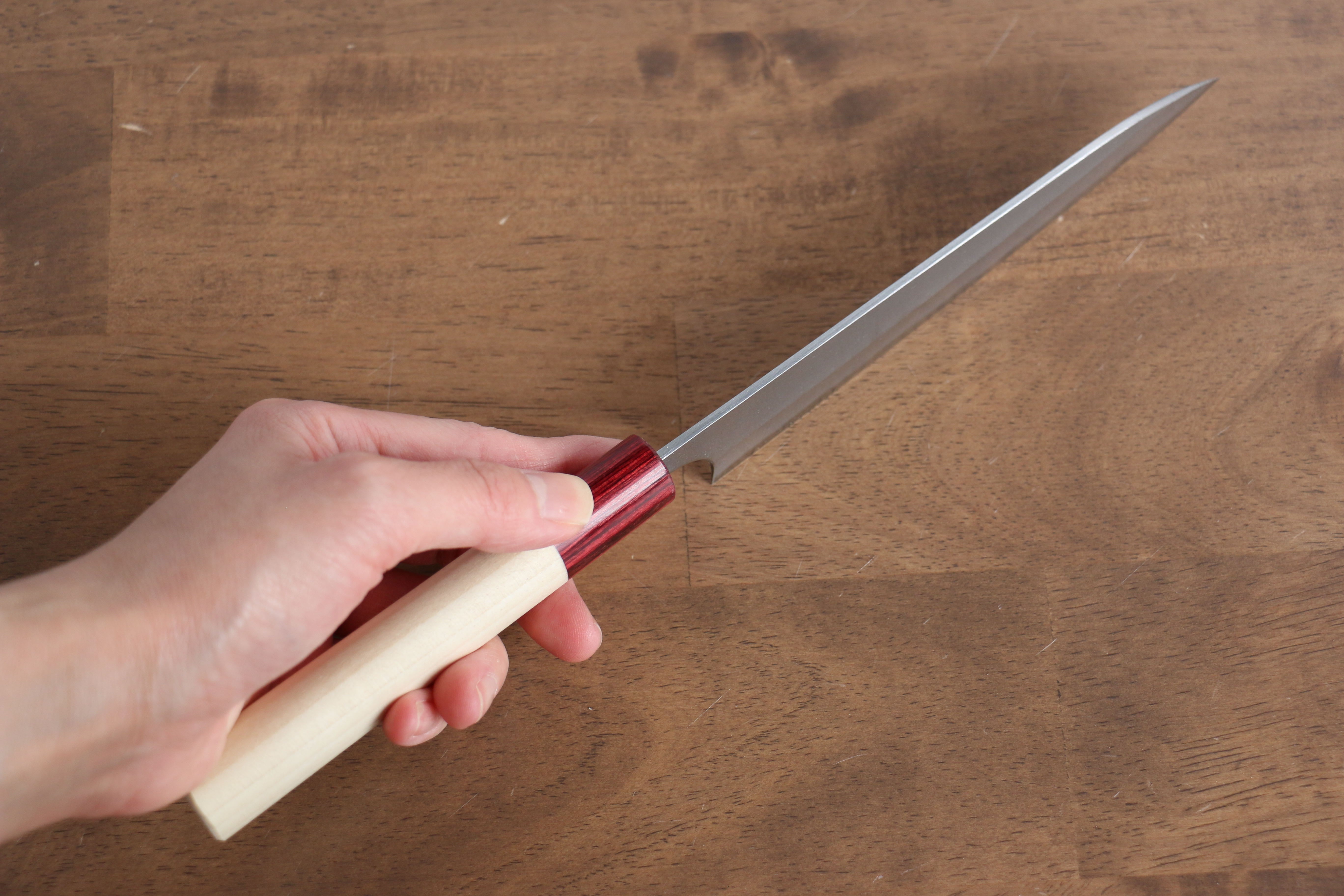 Masakage Yuki White Steel No.2 Nashiji Petty-Utility 120mm Magnolia Handle - Seisuke Knife