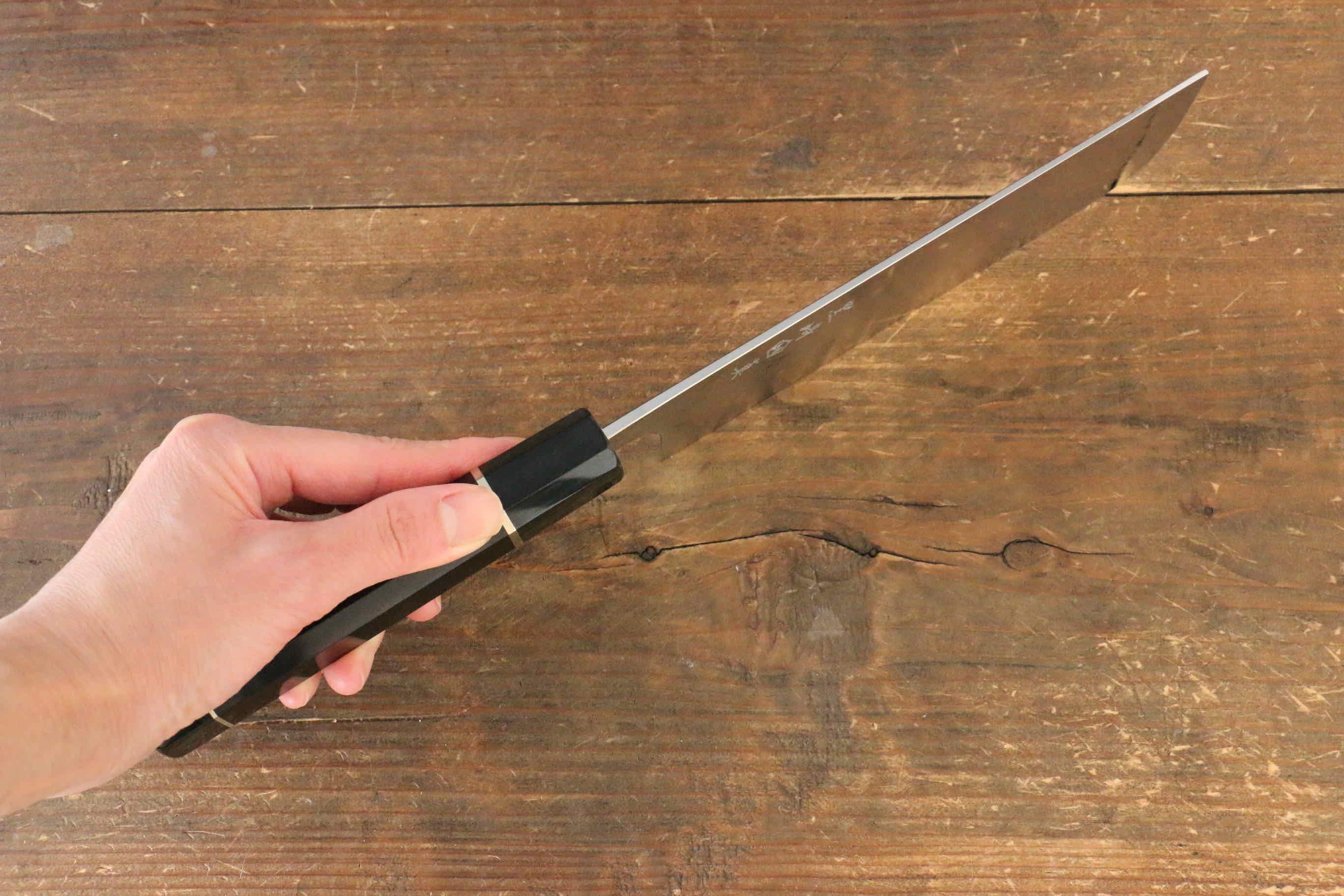 Makoto Kurosaki VG10 Damascus Nakiri 165mm Ebony & Double Ring Handle - Seisuke Knife