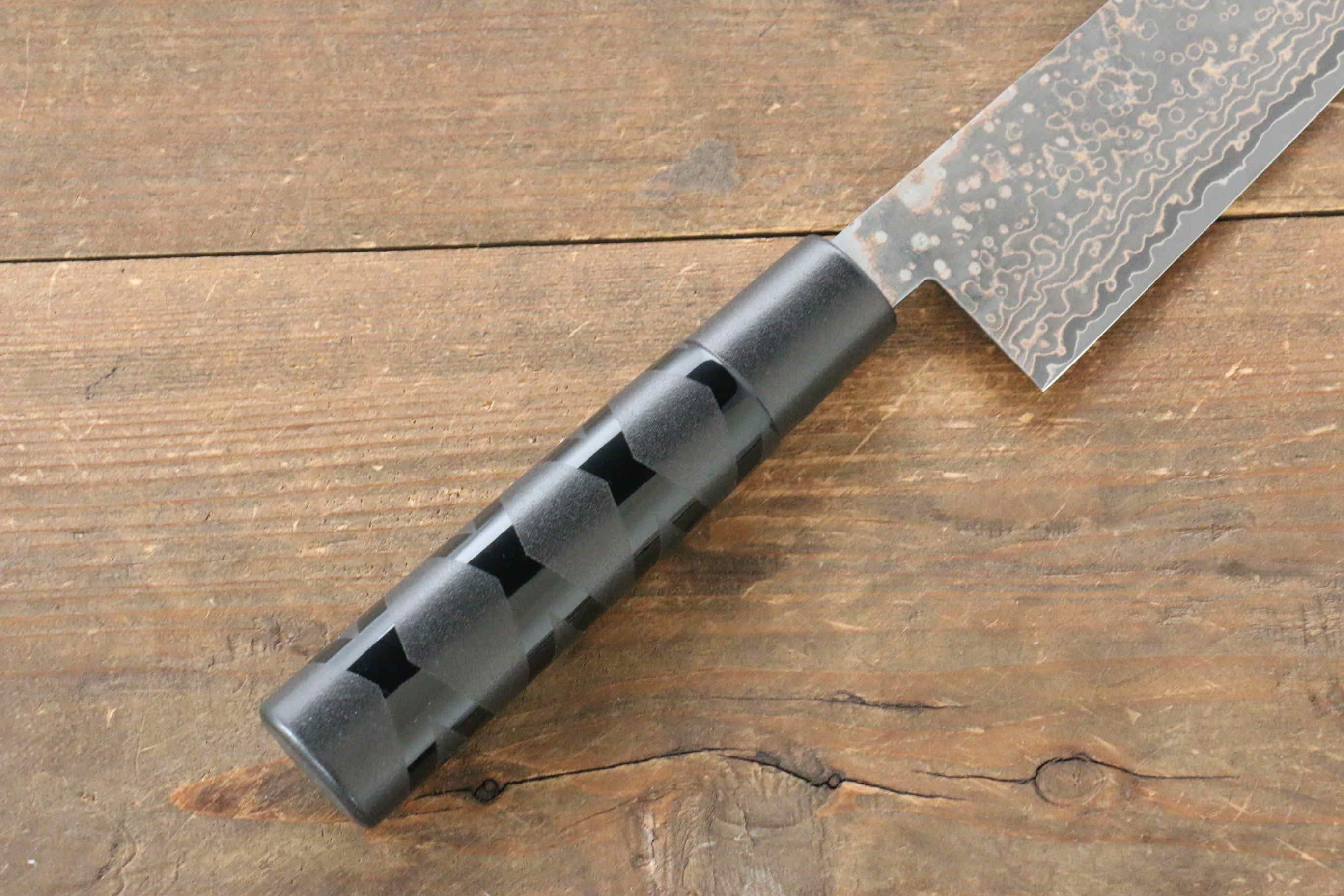 Takeshi Saji VG10 Santoku 165mm Black Plastic Handle - Seisuke Knife