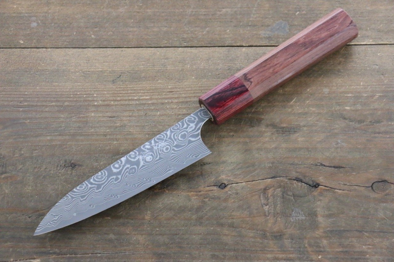 Yoshimi Kato SG2 Damascus Petty-Utility 150mm with Honduras Handle - Seisuke Knife