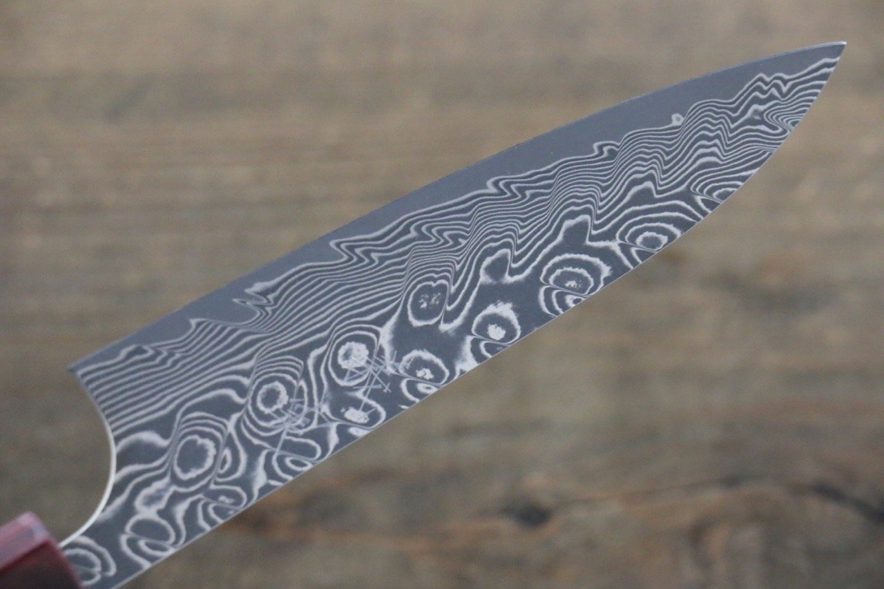 Yoshimi Kato SG2 Damascus Petty-Utility 150mm with Honduras Handle - Seisuke Knife