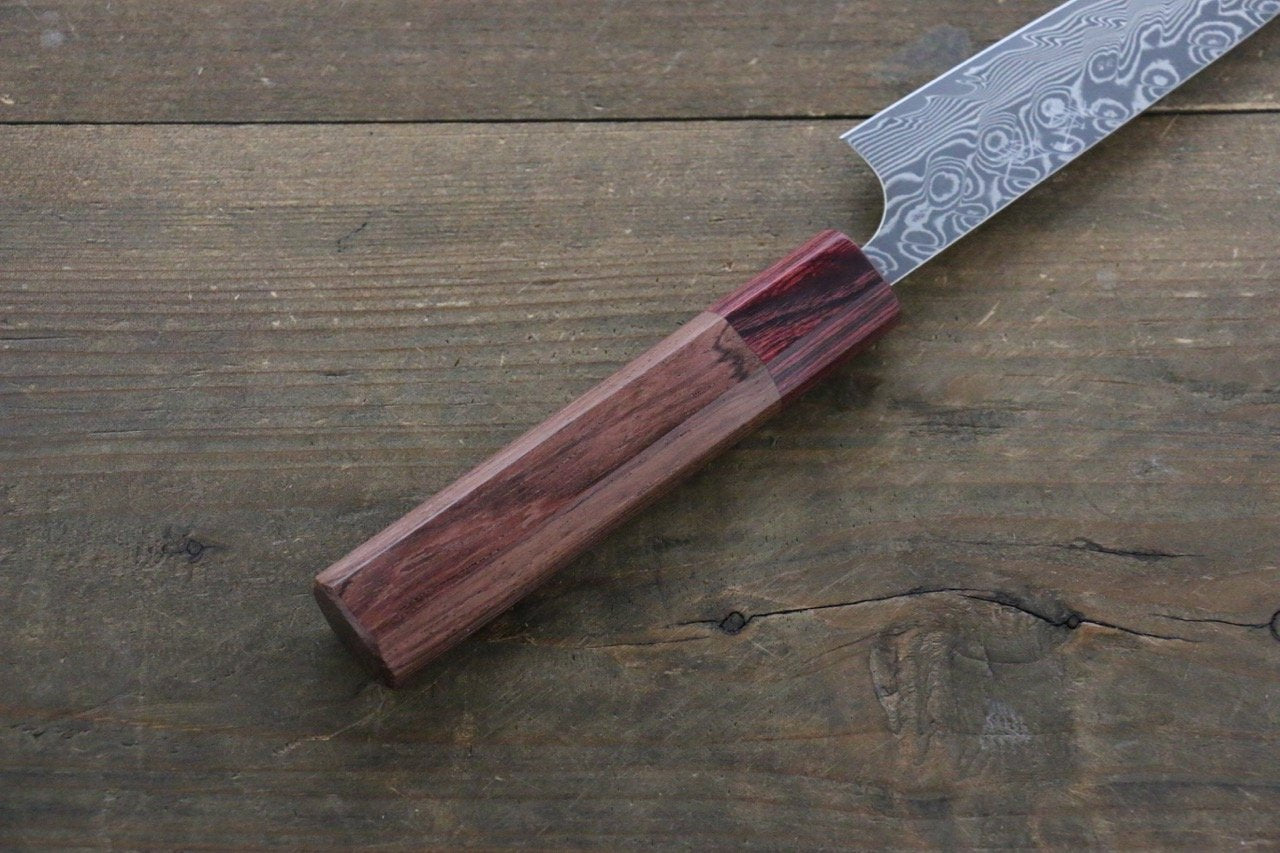 Yoshimi Kato SG2 Damascus Petty-Utility 150mm with Honduras Handle - Seisuke Knife