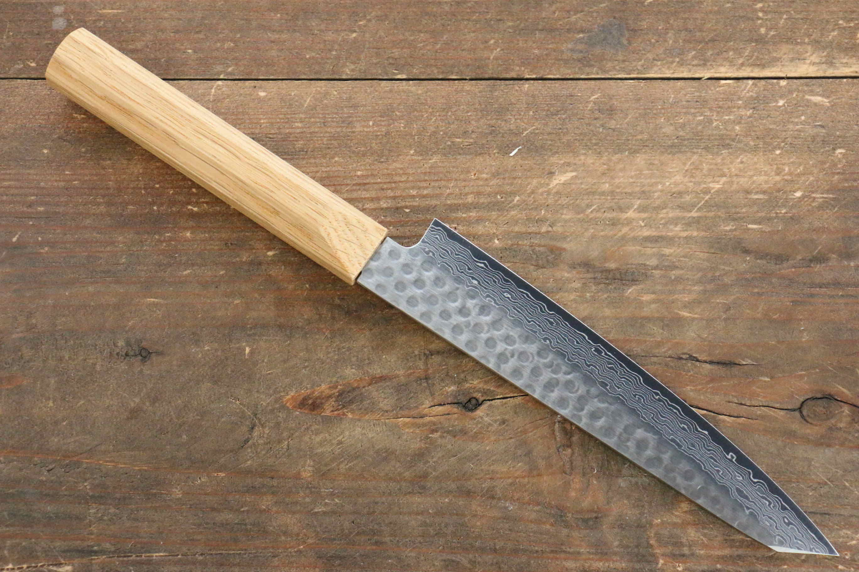 Jikko VG10 17 Layer Kiritsuke Petty-Utility 140mm Oak Handle - Seisuke Knife