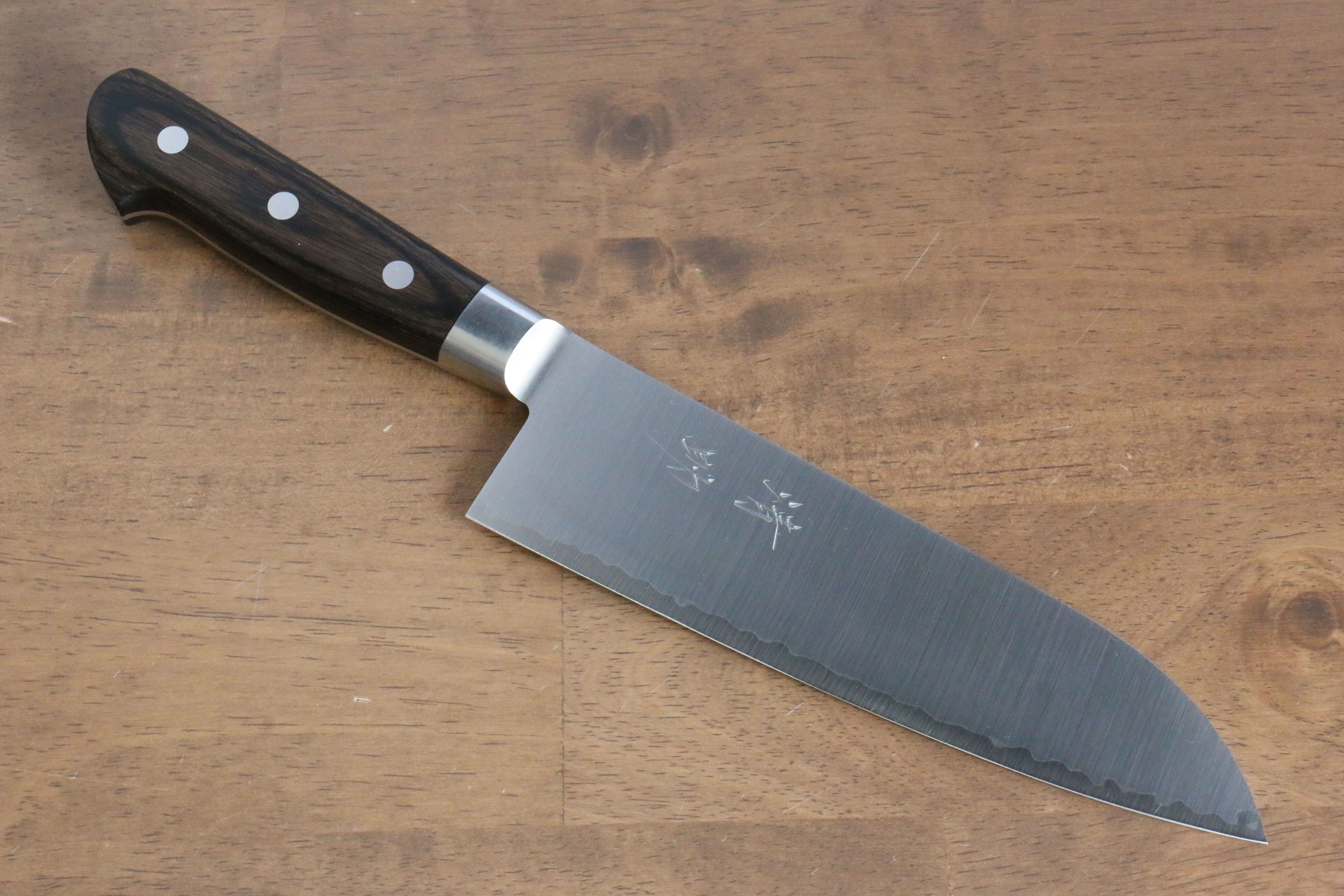 Seisuke SG2 Santoku 180mm Brown Pakka wood Handle - Seisuke Knife