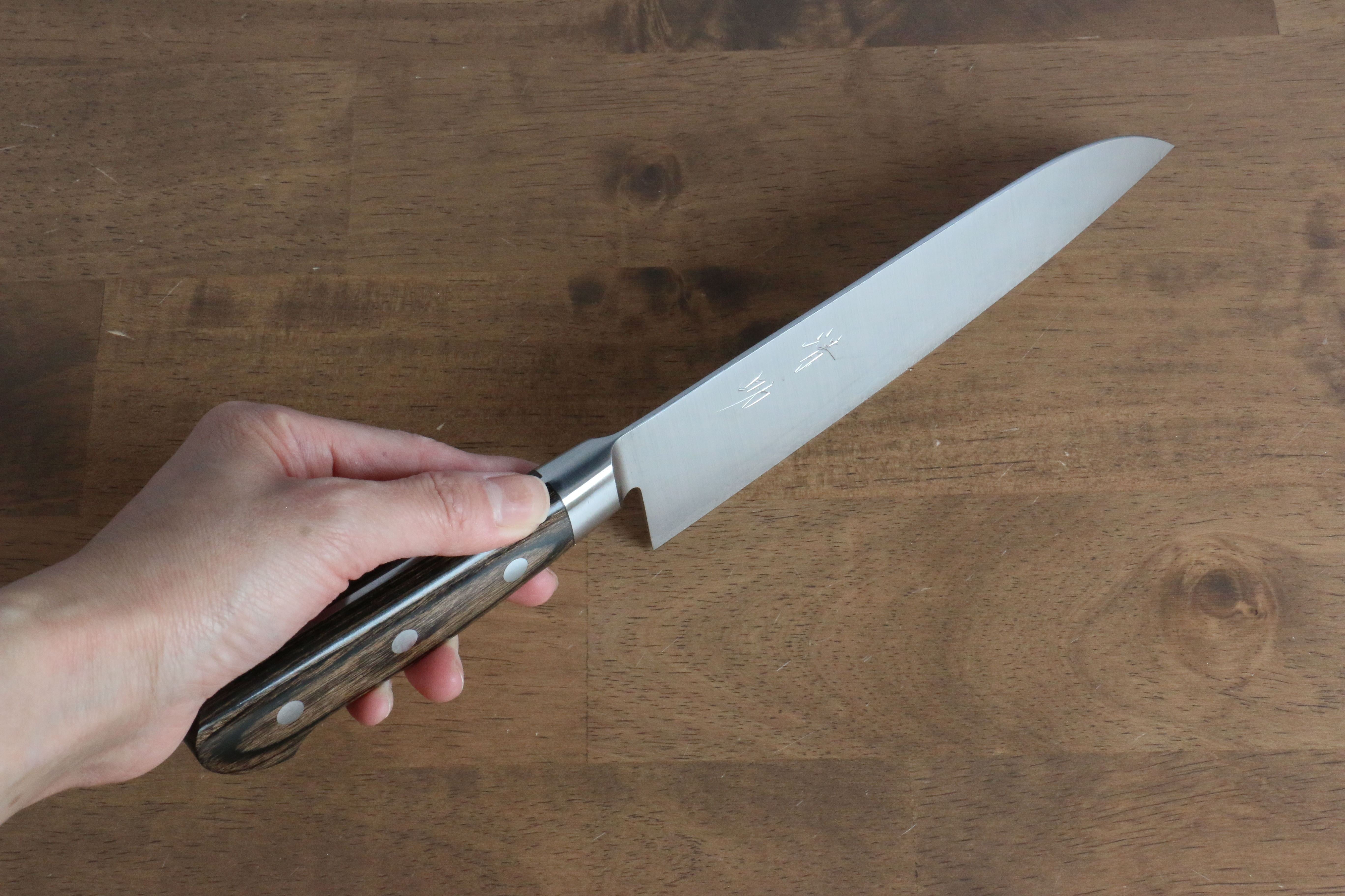 Seisuke SG2 Santoku 180mm Brown Pakka wood Handle - Seisuke Knife