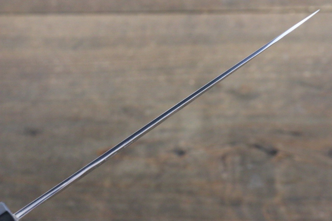 Seisuke Blue Steel No.2 Hammered Damascus Petty-Utility 150mm Shitan Handle - Seisuke Knife