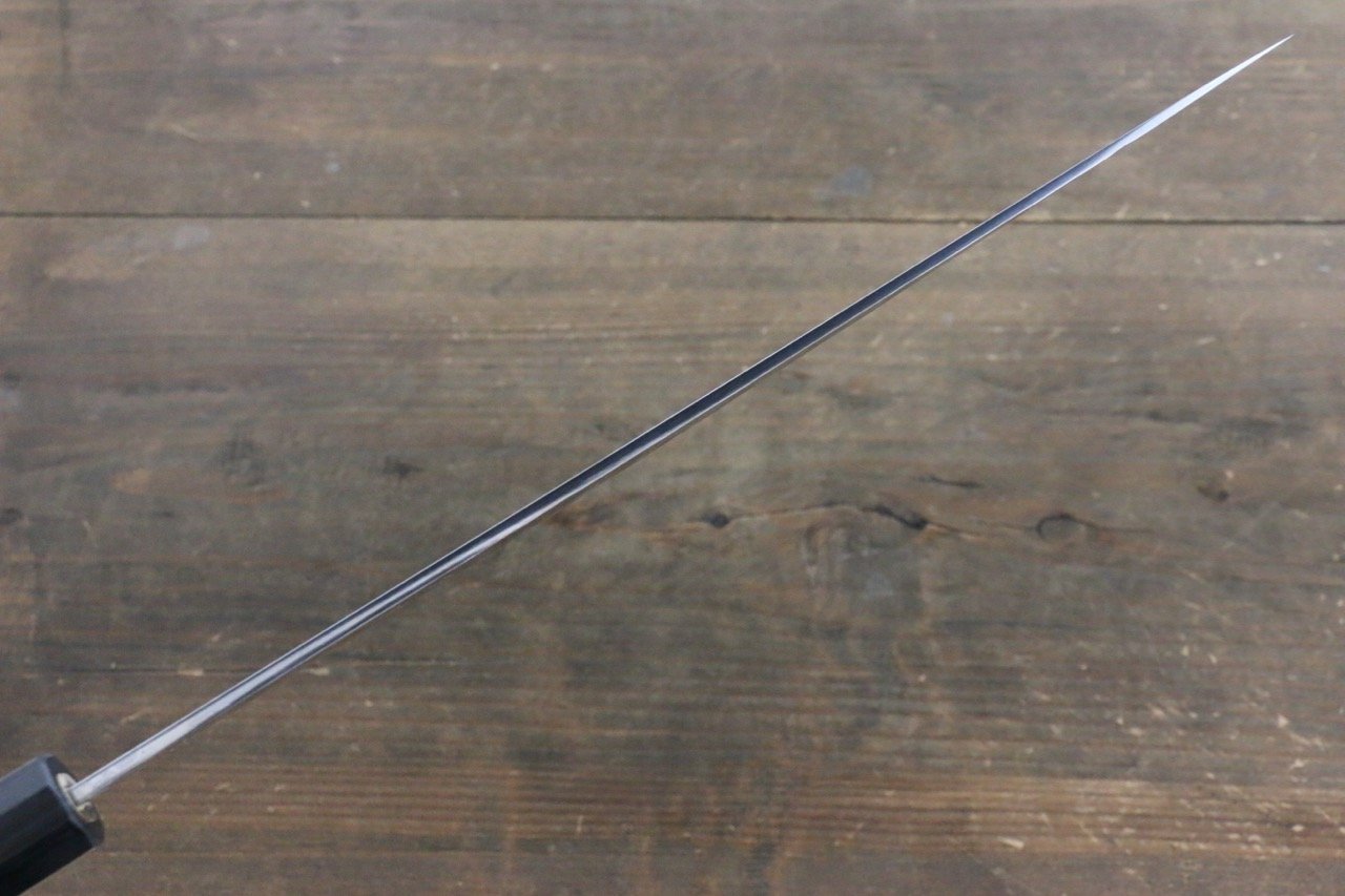 Seisuke Blue Steel No.2 Hammered Damascus Yanagiba 270mm Shitan Handle - Seisuke Knife