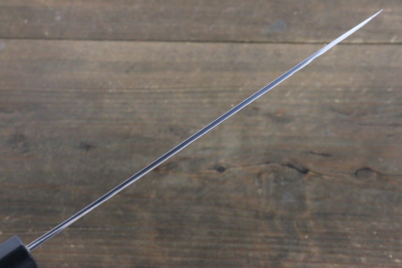 Seisuke Blue Steel No.2 Hammered Kurouchi Gyuto 210mm Shitan Handle - Seisuke Knife