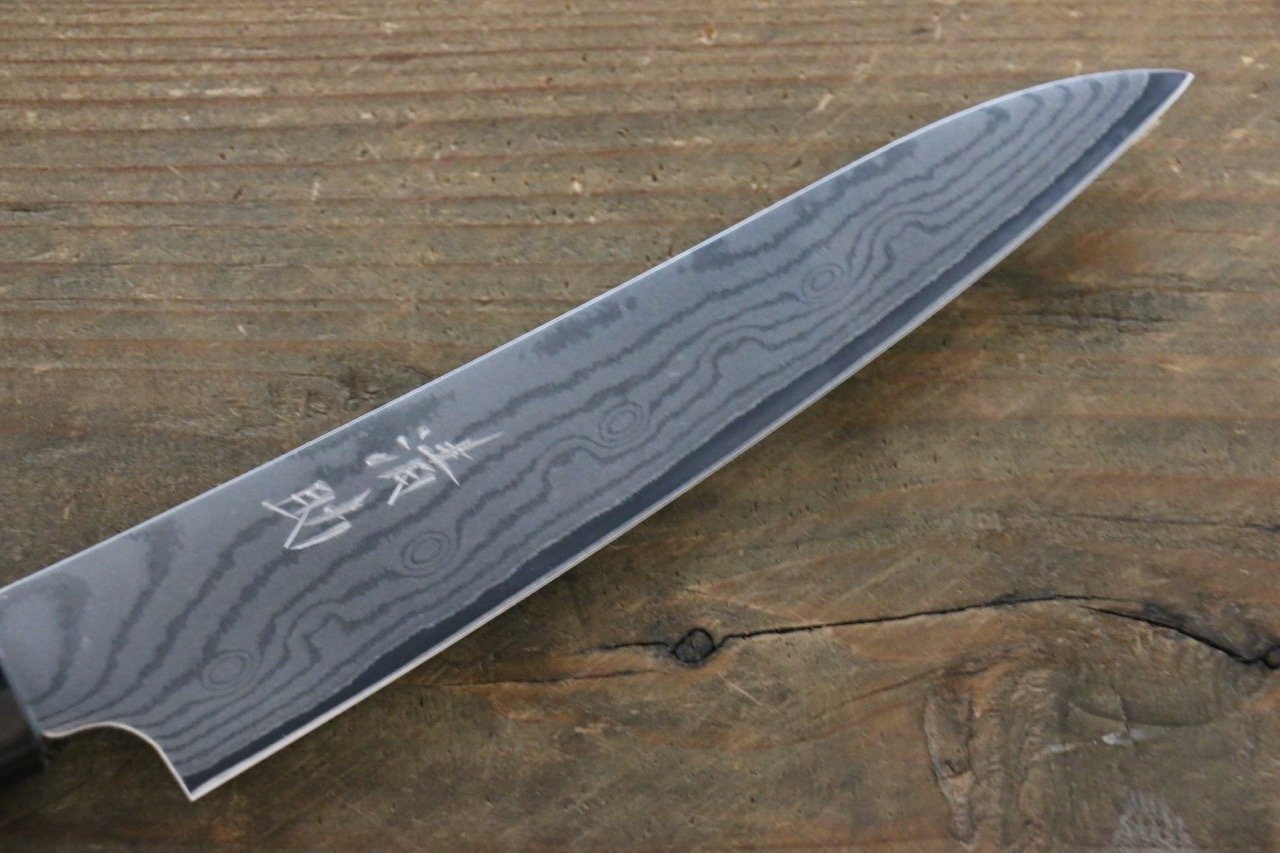 Seisuke VG10 37 Layer Damascus Petty-Utility 130mm Shitan Handle - Seisuke Knife