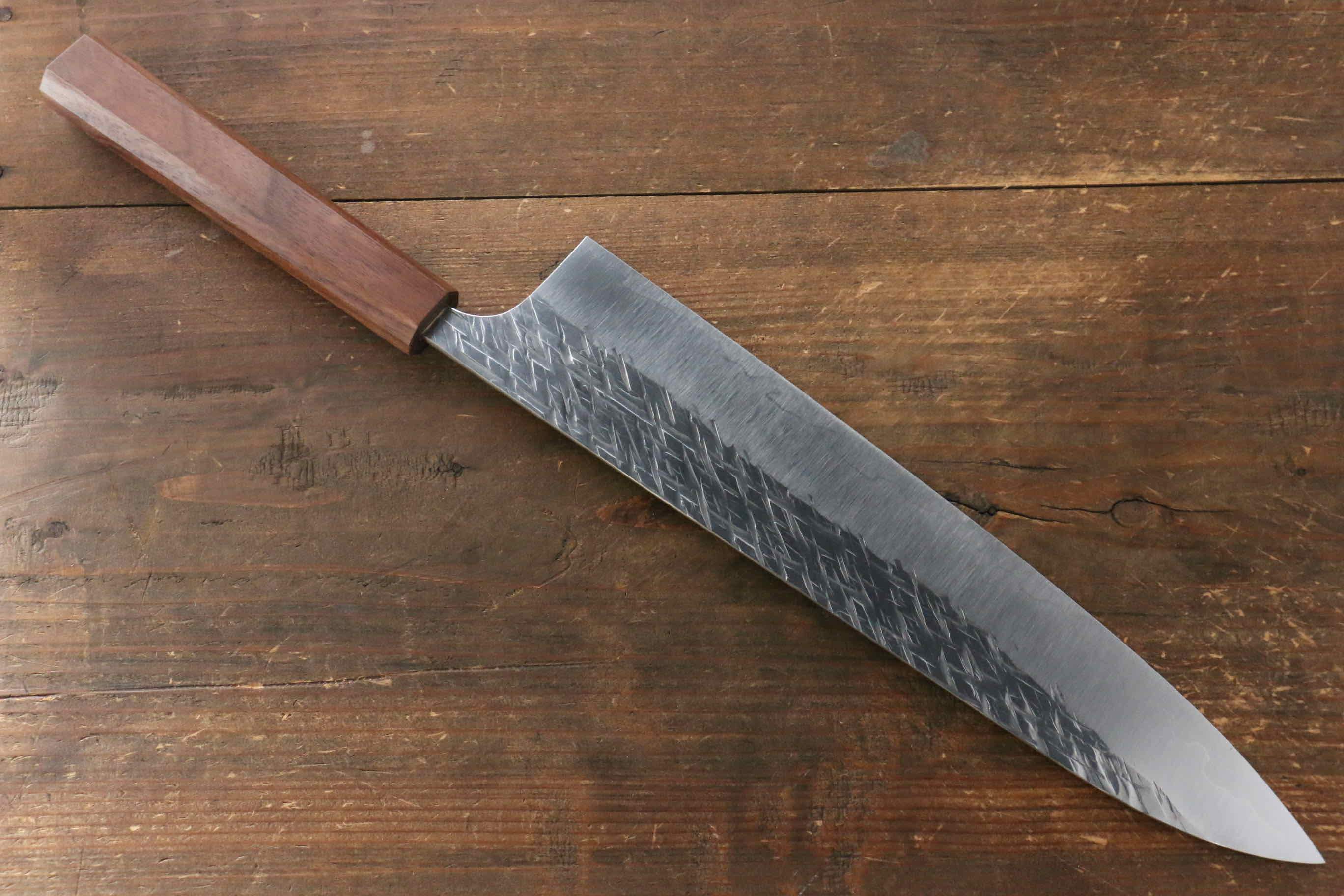 Yu Kurosaki Raijin Cobalt Special Steel Hammered Gyuto 270mm Walnut Handle - Seisuke Knife
