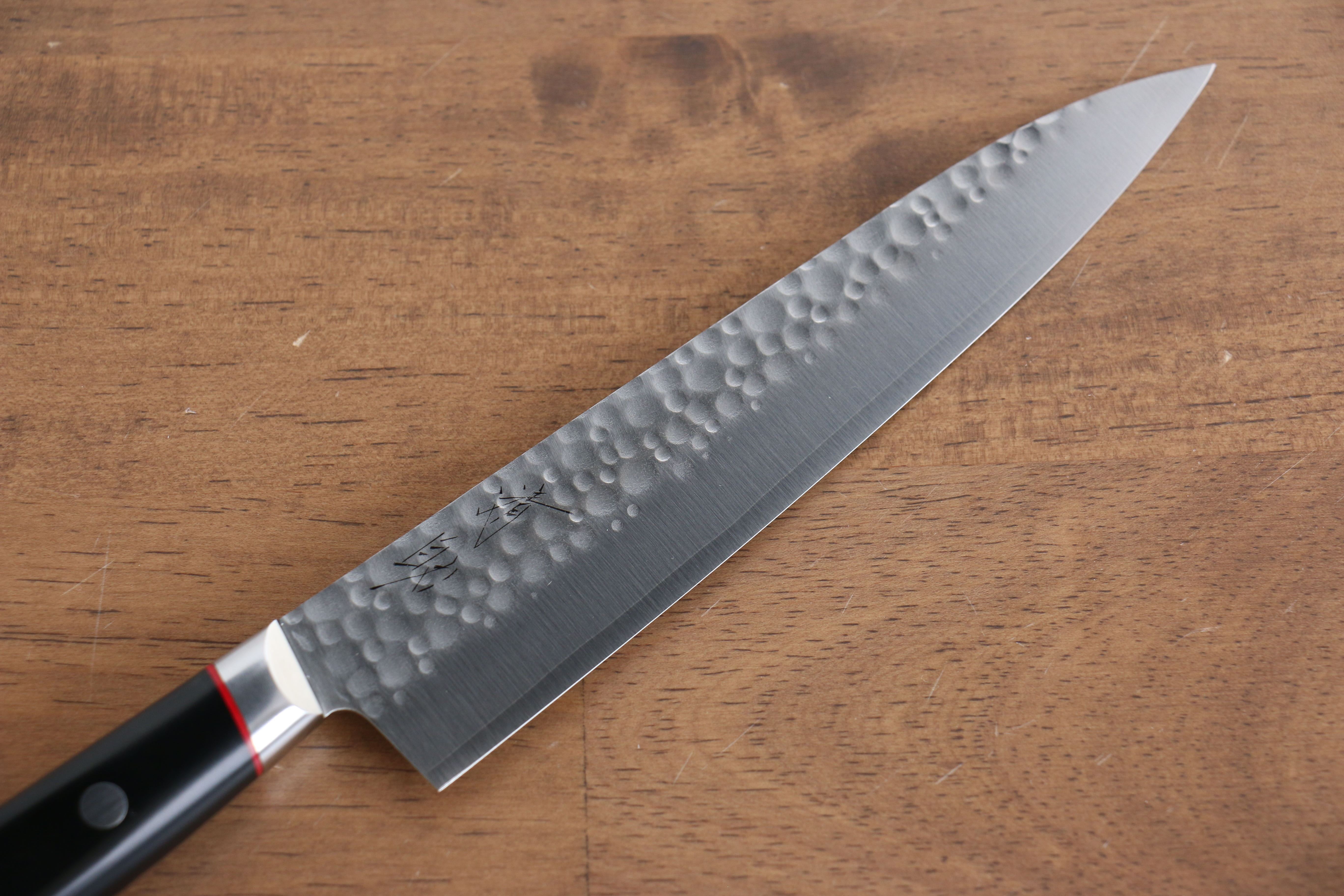 Seisuke PRO-J VG10 Hammered Petty-Utility 150mm Black Micarta Handle - Seisuke Knife