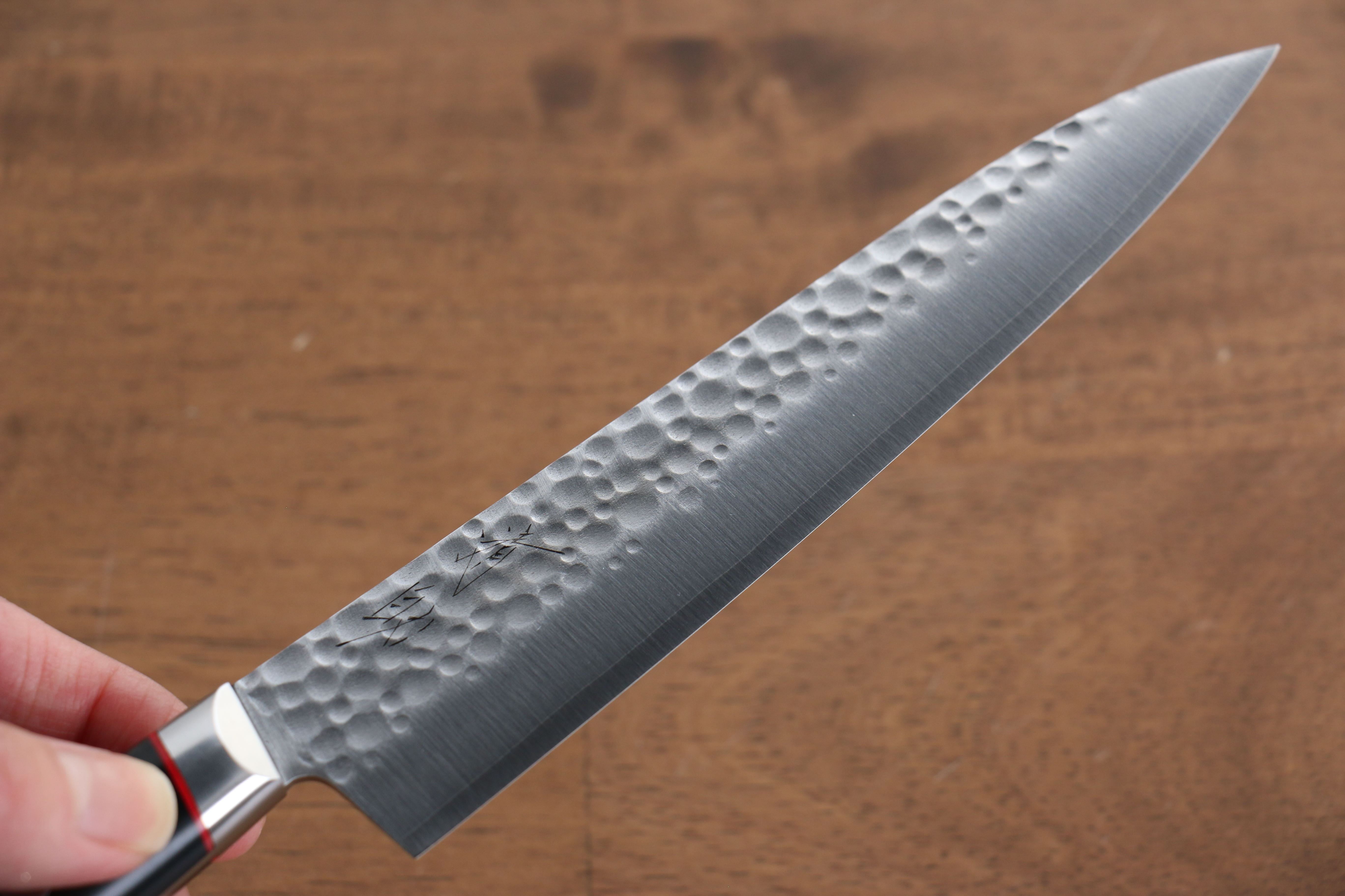 Seisuke PRO-J VG10 Hammered Petty-Utility 150mm Black Micarta Handle - Seisuke Knife