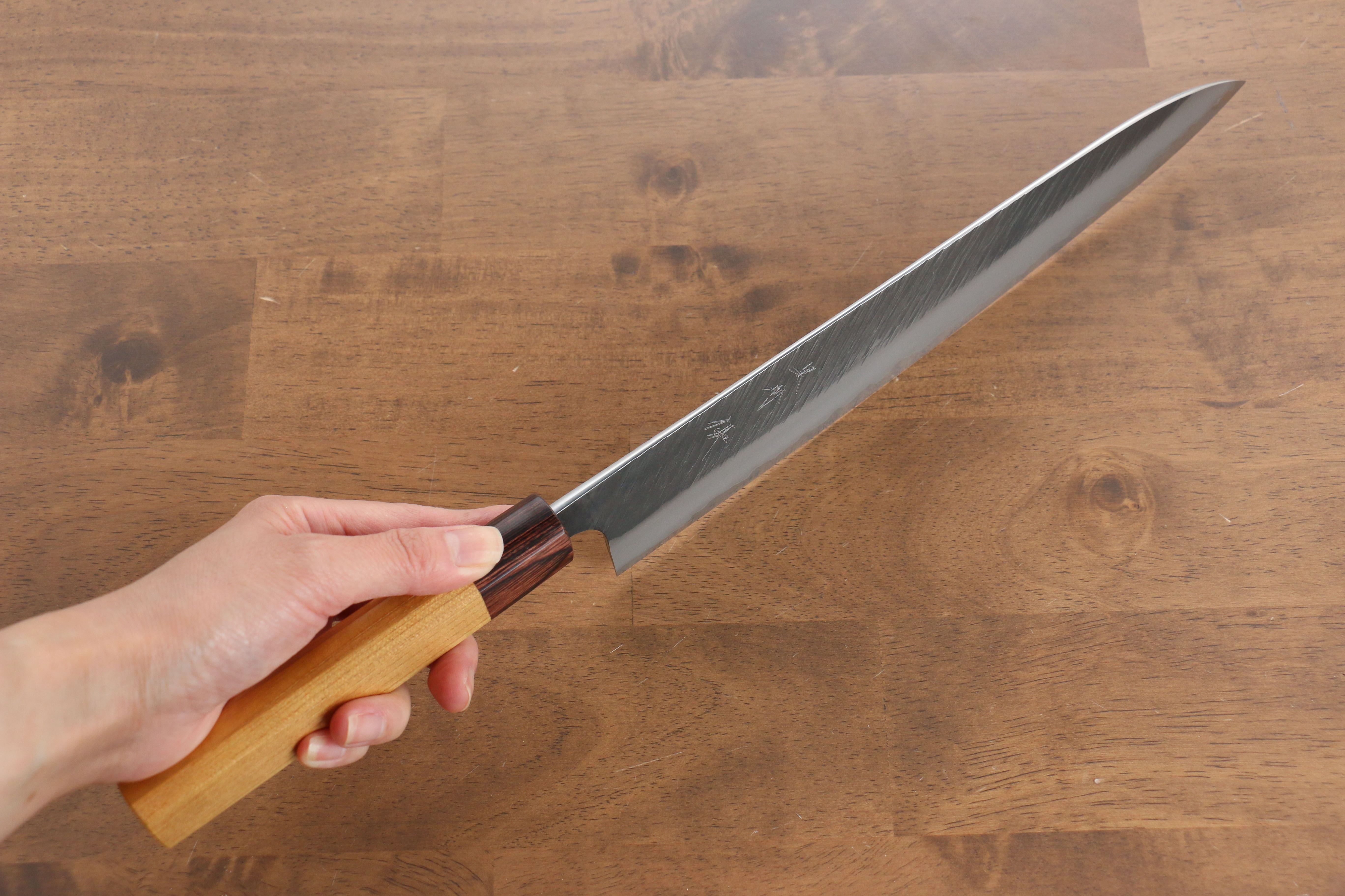 Yu Kurosaki Fujin Blue Super Hammered Gyuto 270mm Keyaki Elm Handle - Seisuke Knife