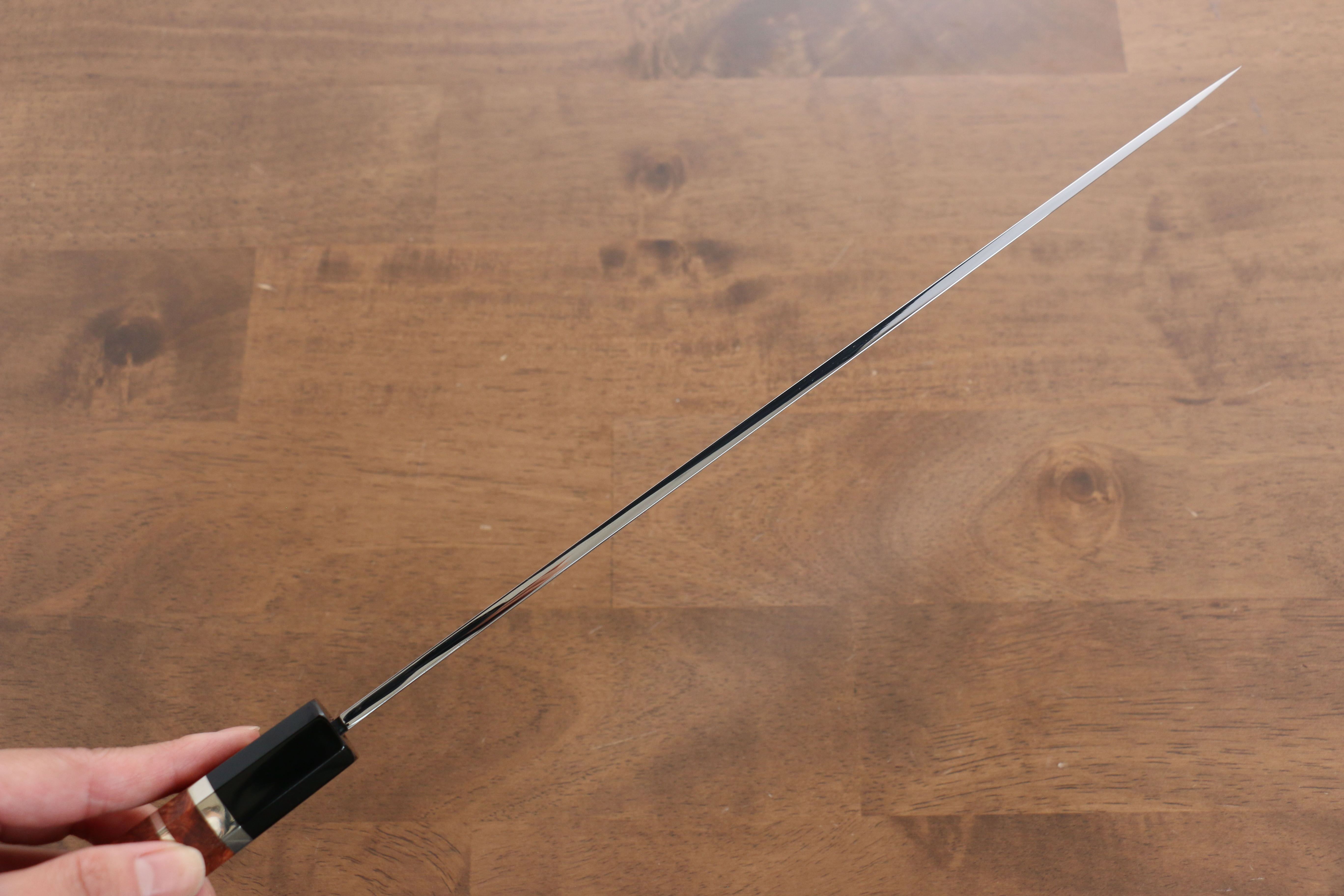 Yu Kurosaki Blue Steel No.2 Mirrored Finish Yanagiba 300mm Chinese Quince Handle - Seisuke Knife