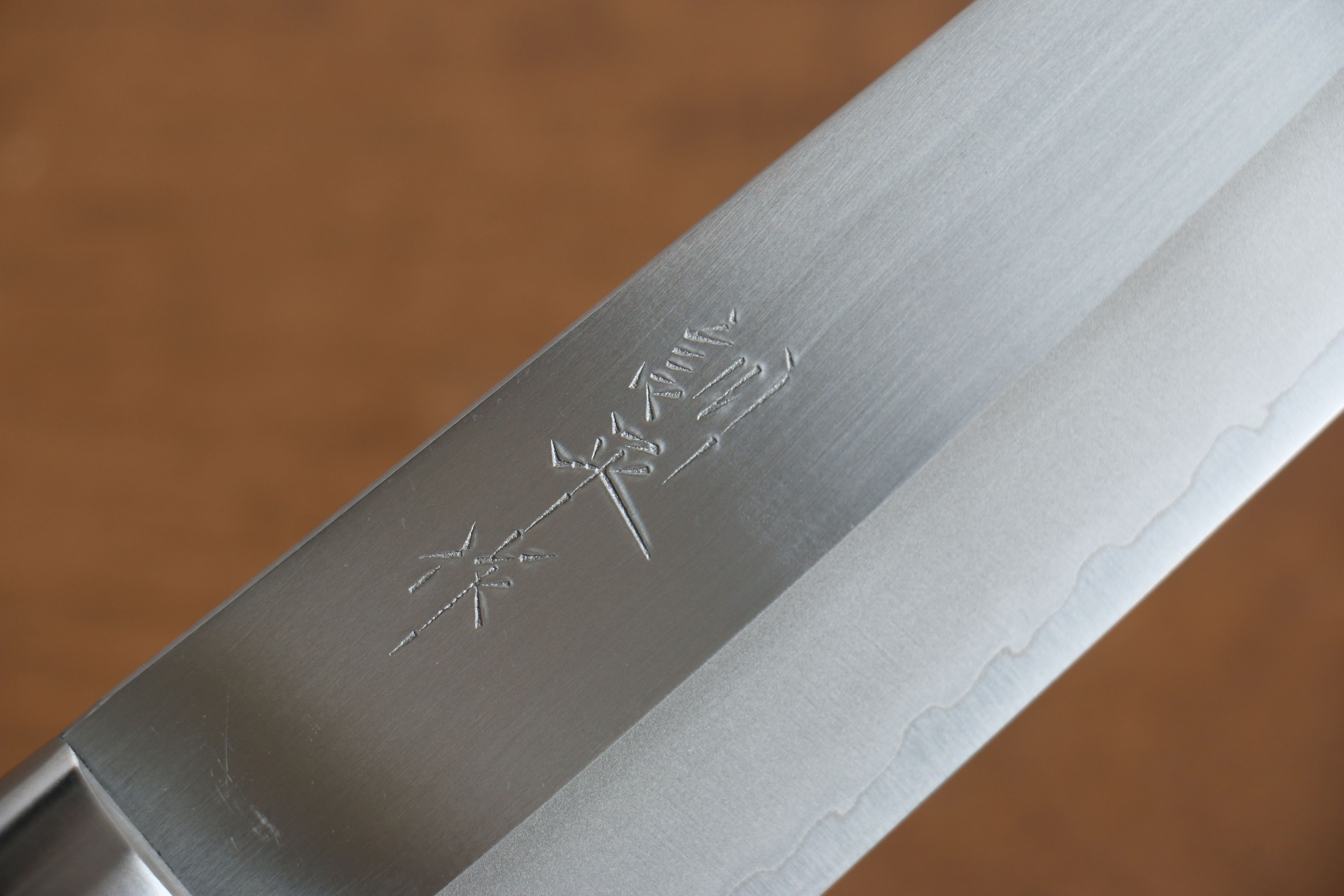 Kunihira VG1 Migaki Finished Santoku 170mm Blue Pakka wood Handle - Seisuke Knife
