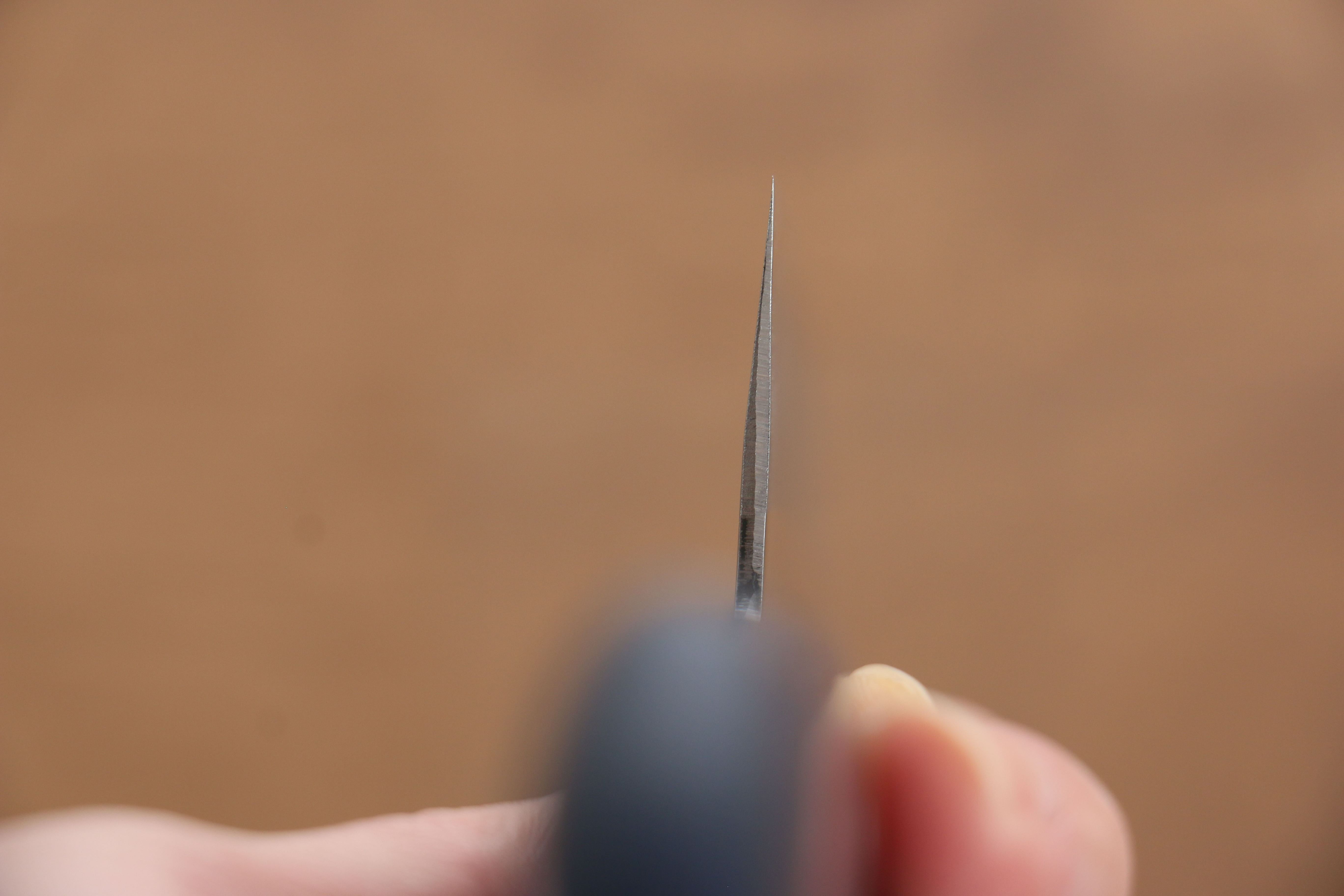 Kunihira VG1 Migaki Finished Santoku 170mm Blue Pakka wood Handle - Seisuke Knife