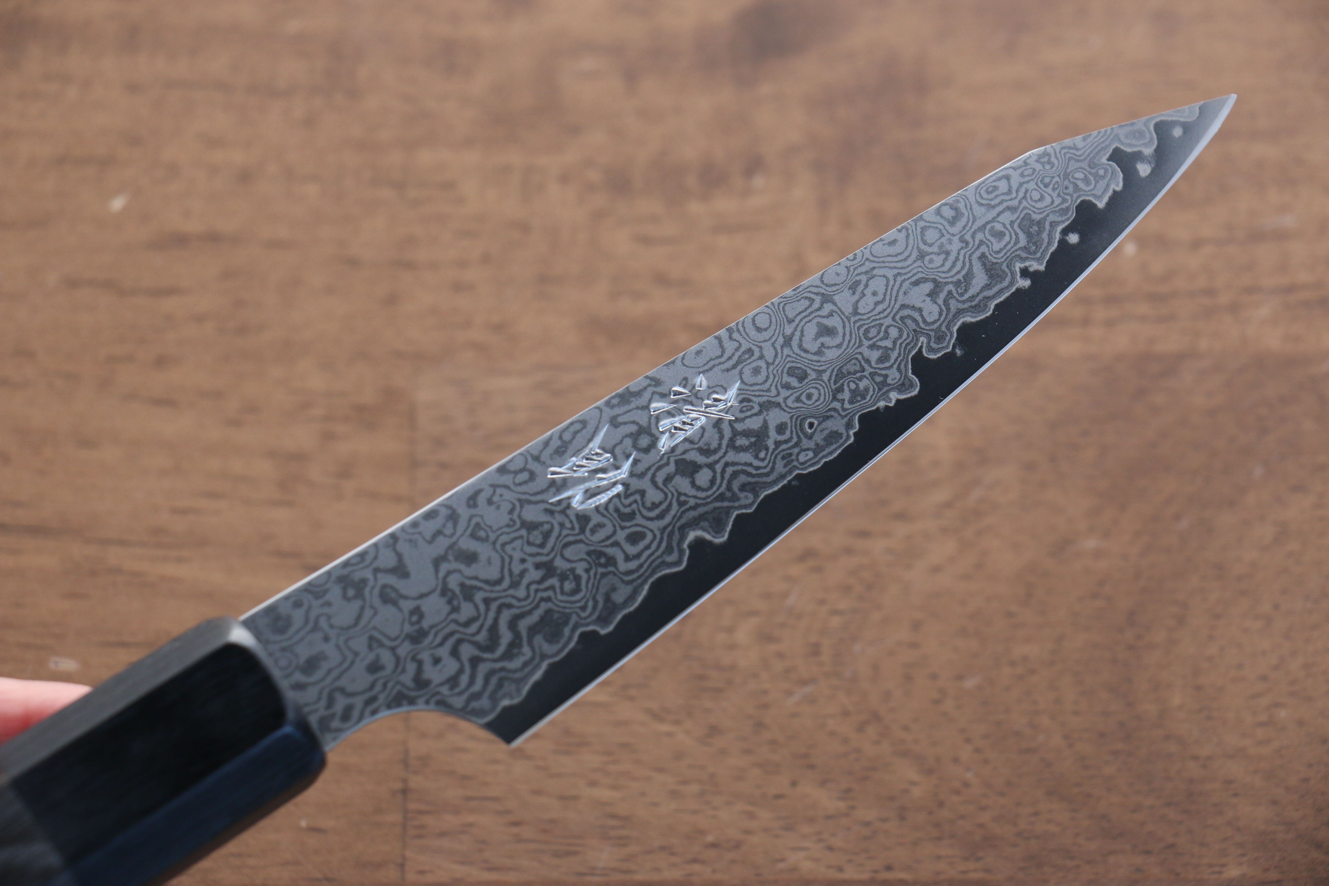 Seisuke VG10 33 Layer Damascus Kiritsuke Petty-Utility 120mm Gray Pakkawood Handle - Seisuke Knife