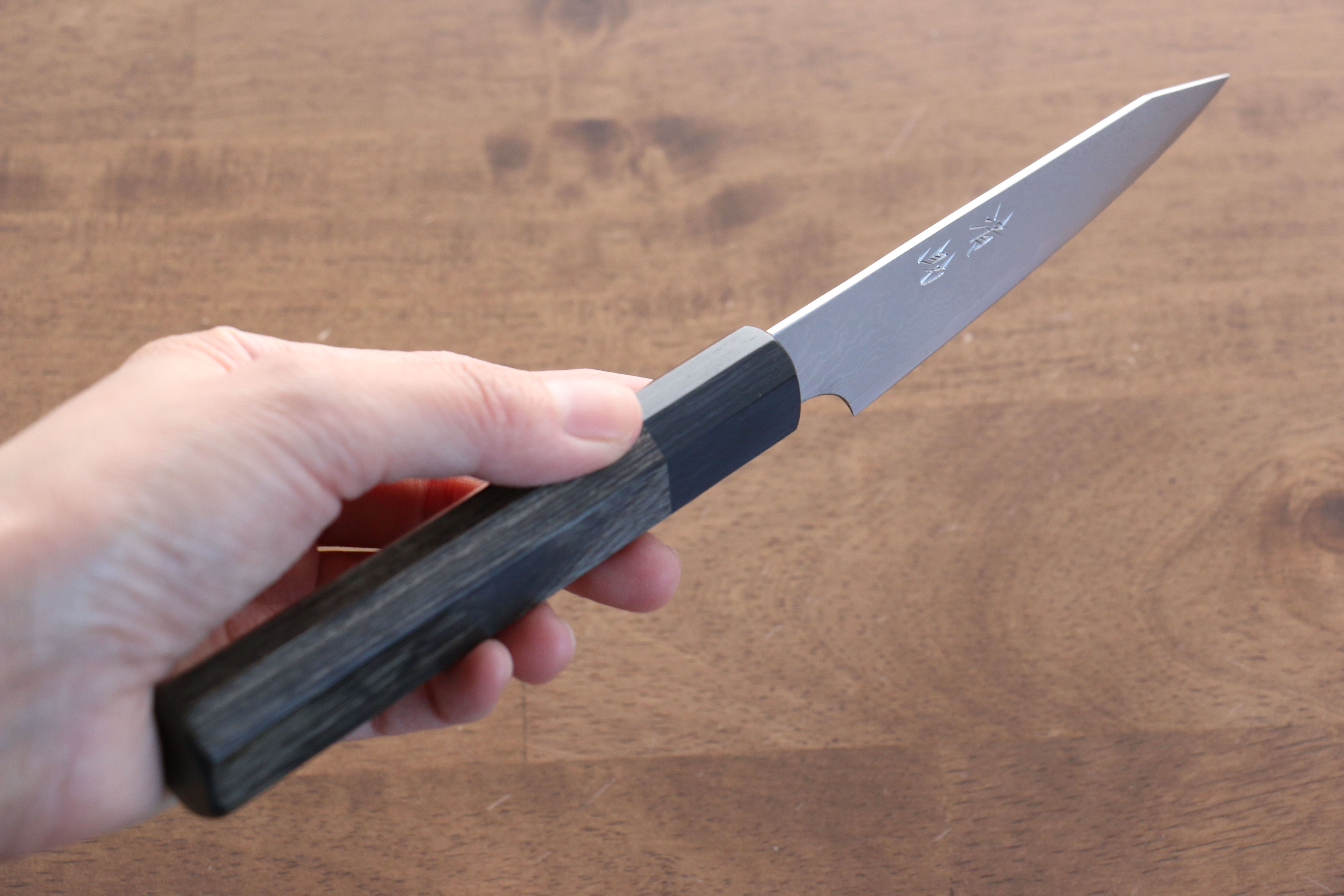 Seisuke VG10 33 Layer Damascus Kiritsuke Petty-Utility 105mm Gray Pakkawood Handle - Seisuke Knife