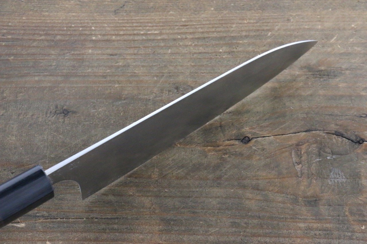 Shungo Ogata White Steel No.2 Damascus Petty-Utility 150mm Shitan Handle - Seisuke Knife