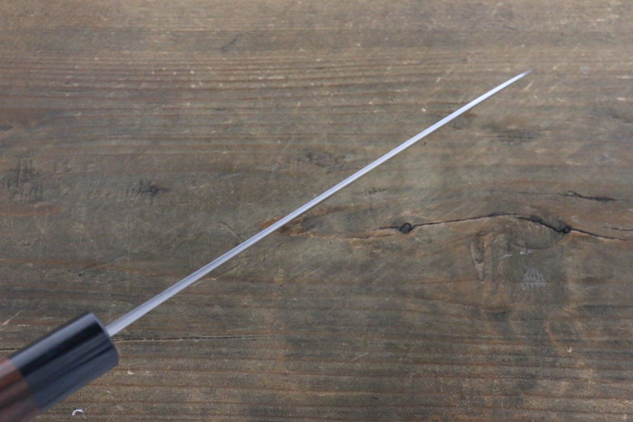 Shungo Ogata White Steel No.2 Damascus Santoku 165mm Shitan Handle - Seisuke Knife