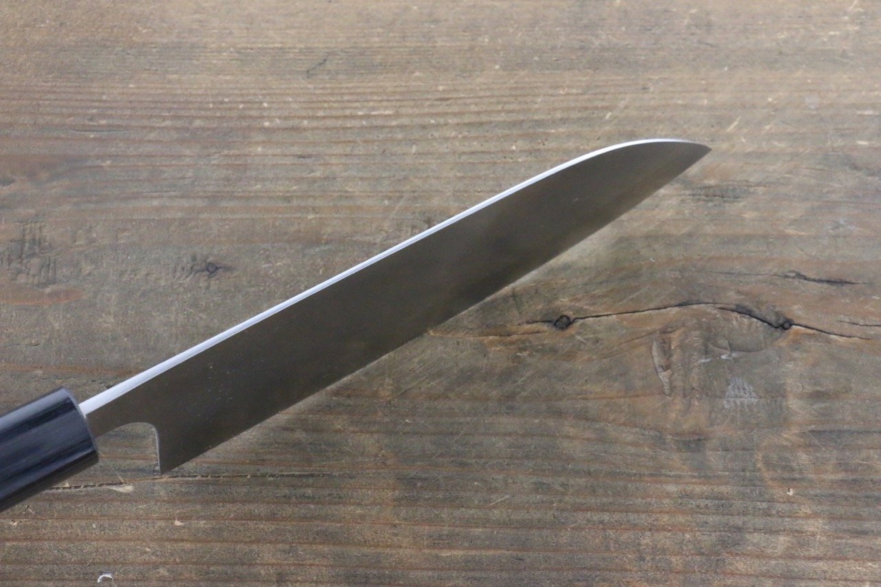 Shungo Ogata White Steel No.2 Damascus Santoku 165mm Shitan Handle - Seisuke Knife