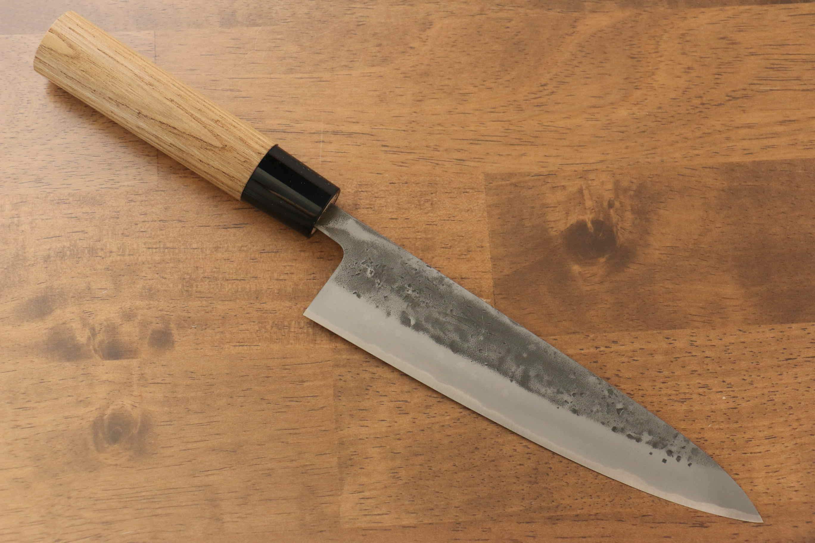 Seisuke Blue Steel No.2 Nashiji Gyuto 180mm Chestnut Handle - Seisuke Knife
