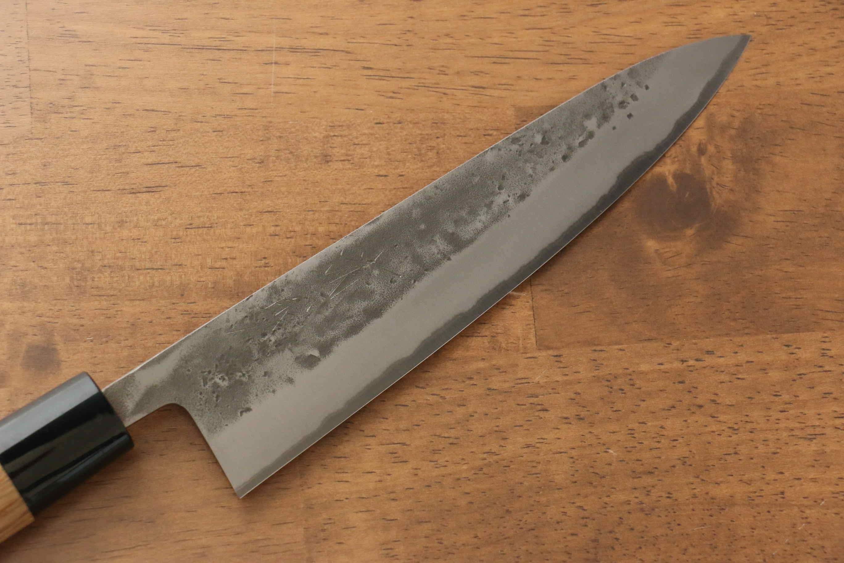 Seisuke Blue Steel No.2 Nashiji Gyuto 180mm Chestnut Handle - Seisuke Knife