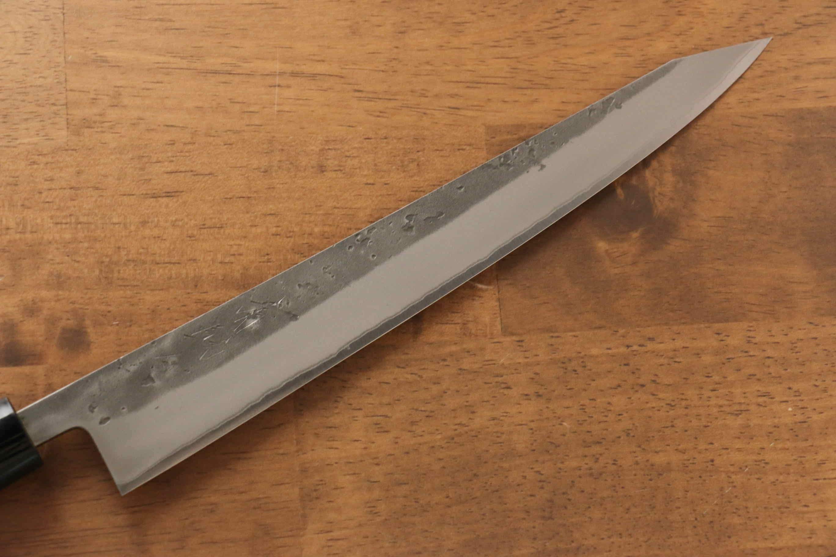 Seisuke Blue Steel No.2 Nashiji Sujihiki 240mm Chestnut Handle - Seisuke Knife