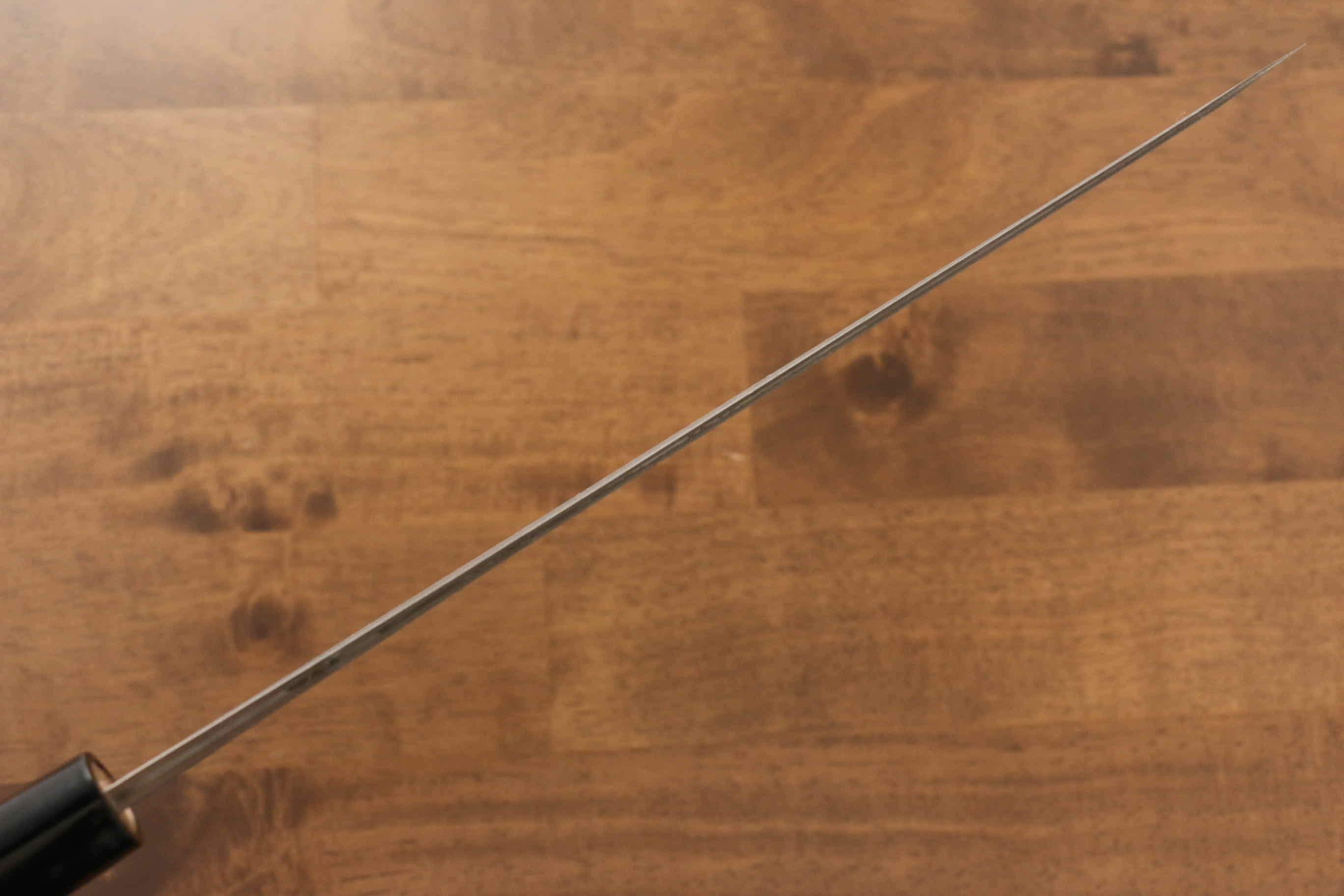 Seisuke Blue Steel No.2 Nashiji Sujihiki 240mm Chestnut Handle - Seisuke Knife