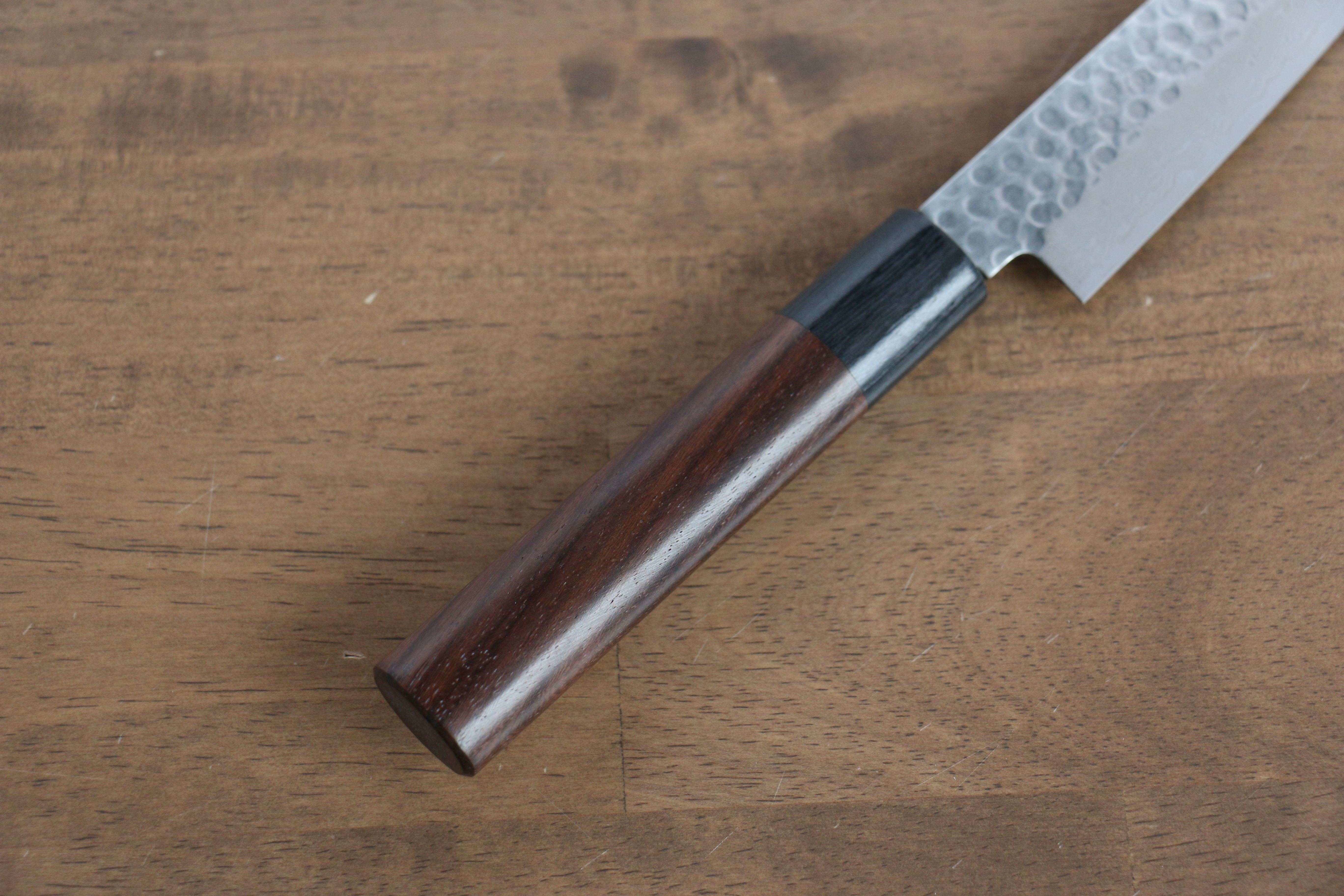 Seisuke Sumi VG10 16 Layer Hammered Damascus Petty-Utility 150mm Shitan Handle - Seisuke Knife