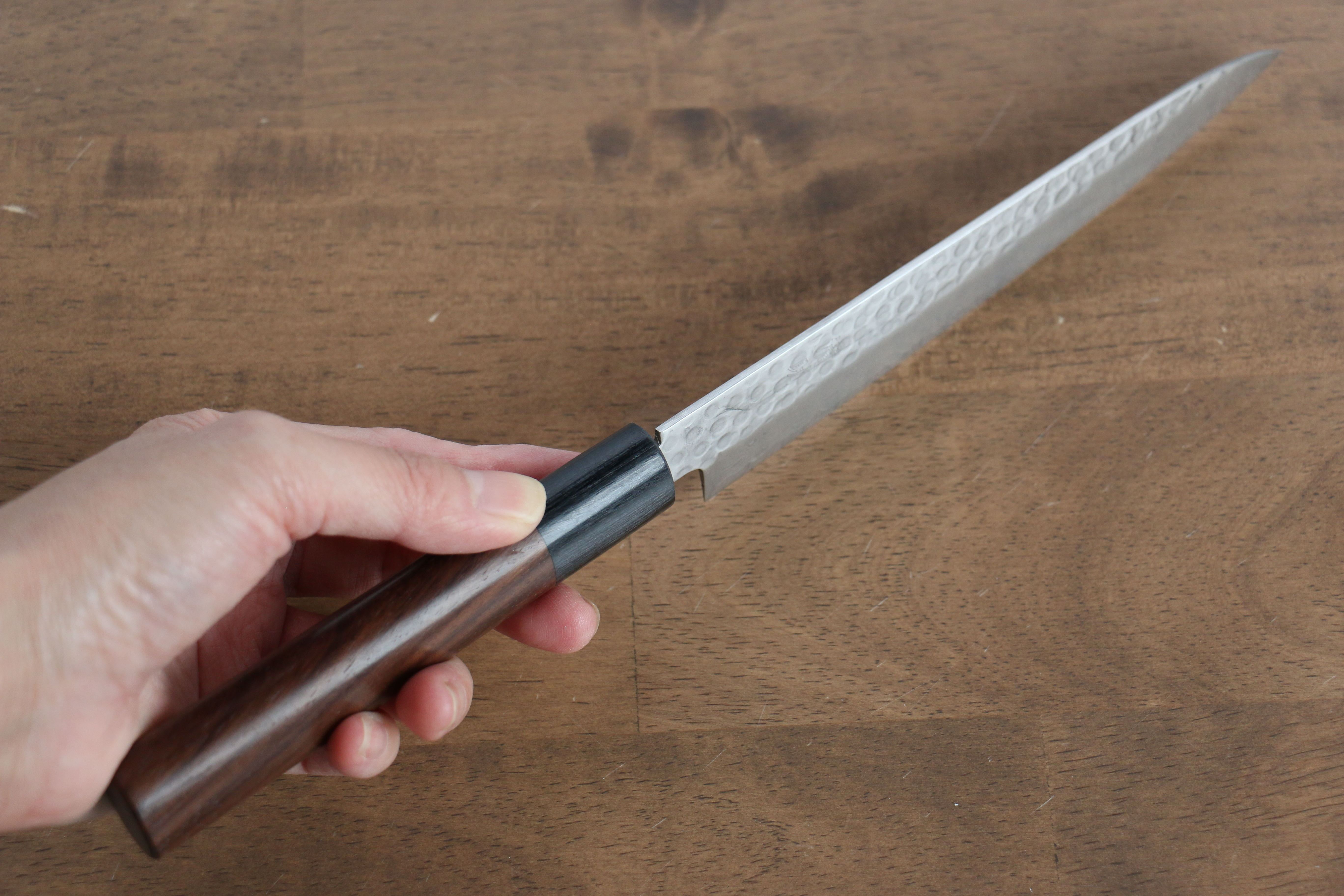 Seisuke Sumi VG10 16 Layer Hammered Damascus Petty-Utility 150mm Shitan Handle - Seisuke Knife