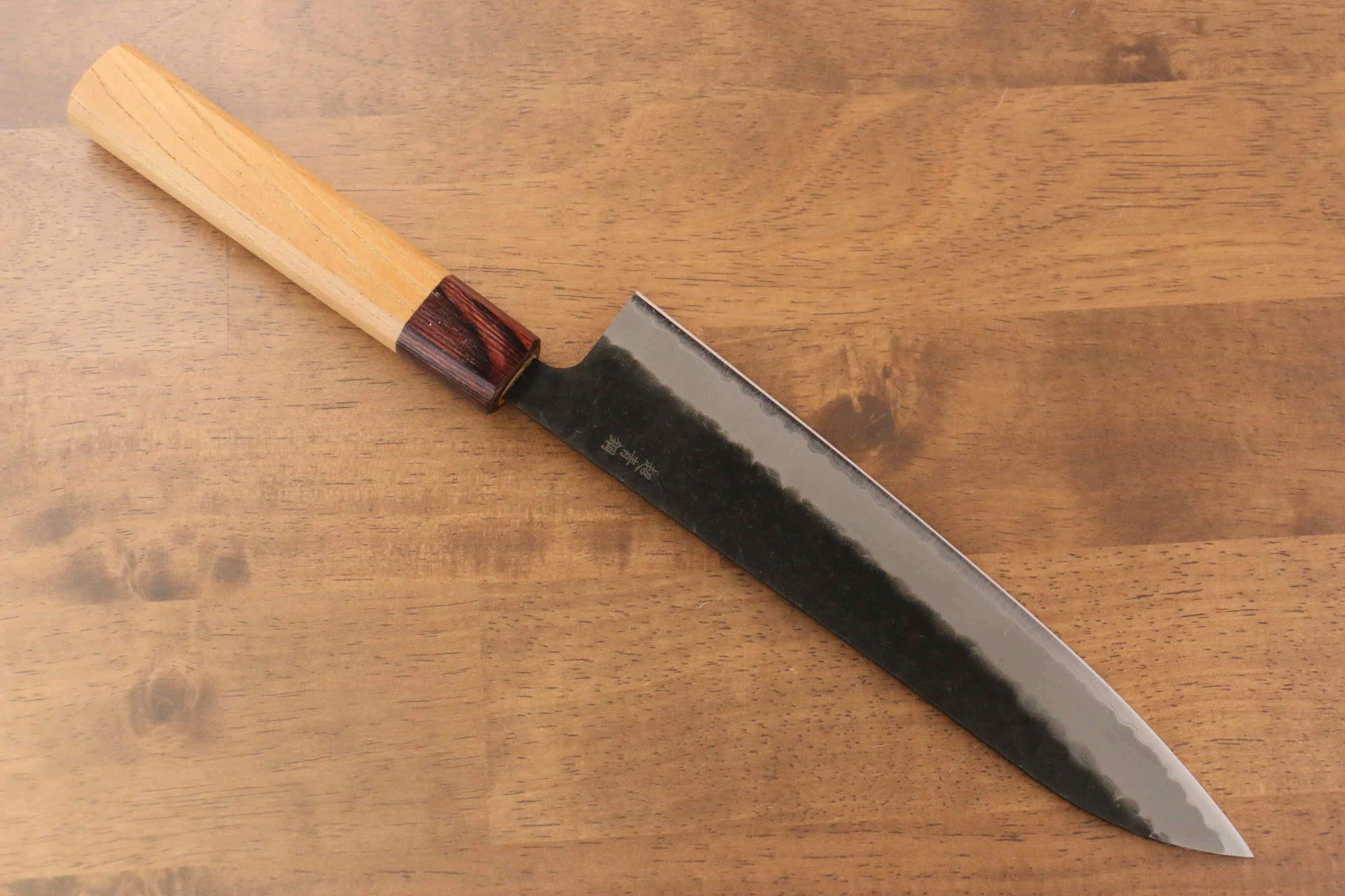 Sakai Takayuki Blue Super Hammered Black Finished Gyuto 210mm - Seisuke Knife