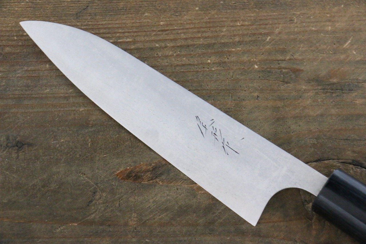 Shungo Ogata White Steel No.2 Damascus Petty-Utility 135mm Shitan Handle - Seisuke Knife