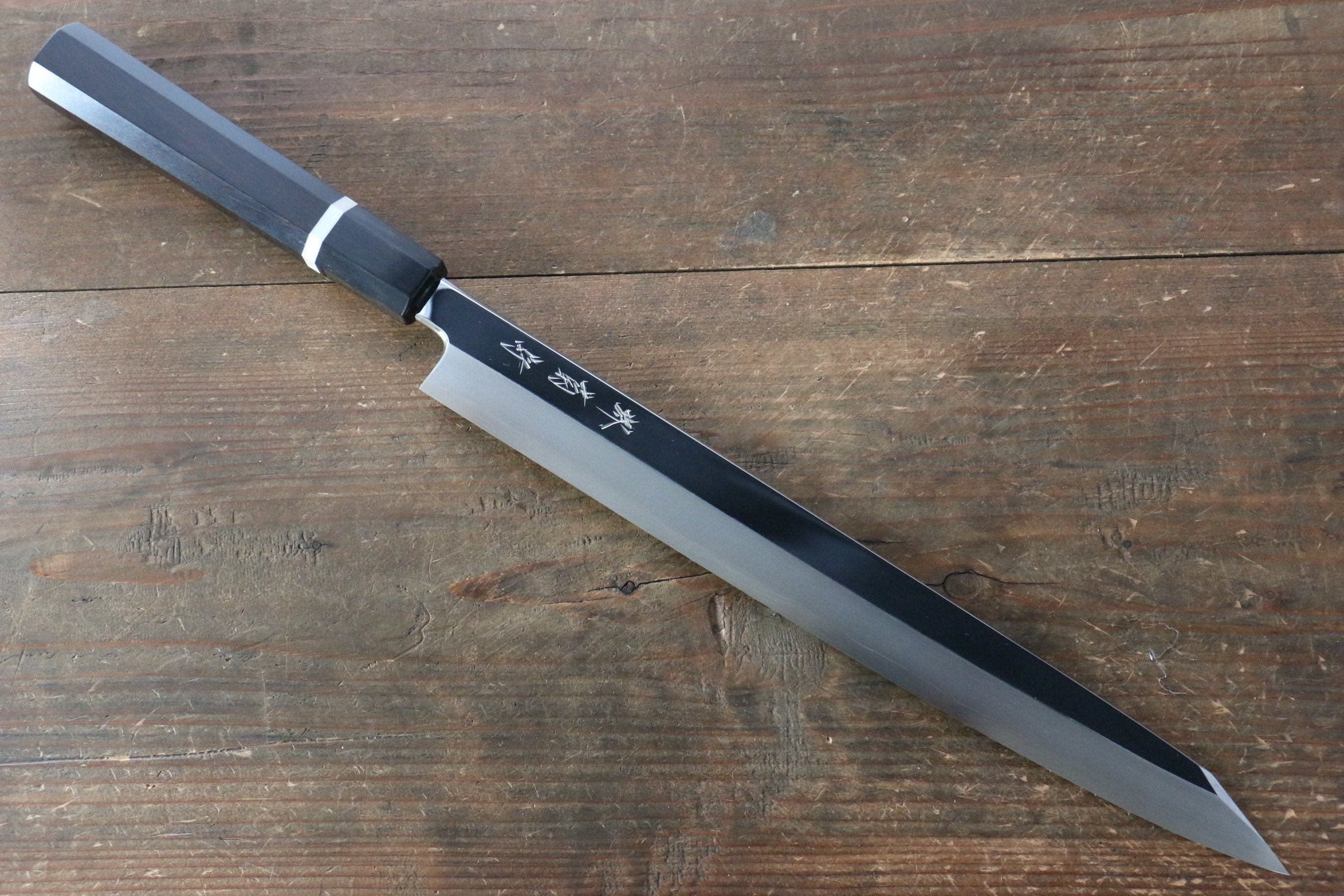 Sakai Kikumori SG2 Mirrored Finish Kiritsuke Yanagiba 300mm Ebony Wood Handle - Seisuke Knife
