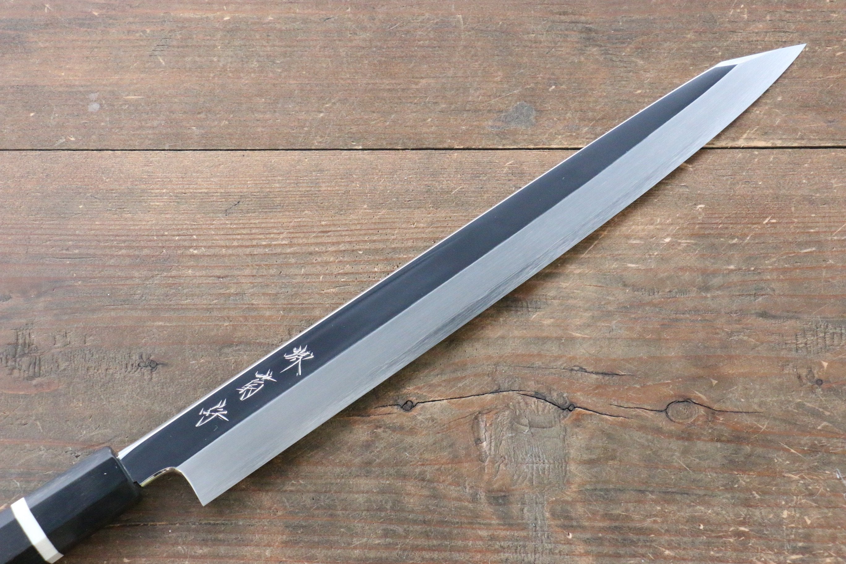 Sakai Kikumori SG2 Mirrored Finish Kiritsuke Yanagiba 300mm Ebony Wood Handle - Seisuke Knife