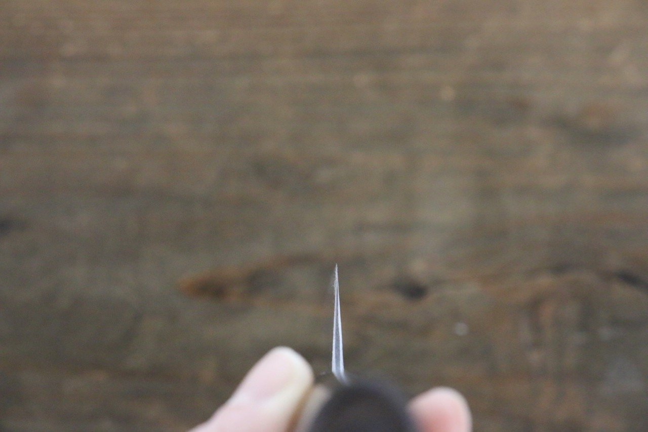 Shungo Ogata White Steel No.2 Damascus Petty-Utility 135mm Shitan Handle - Seisuke Knife