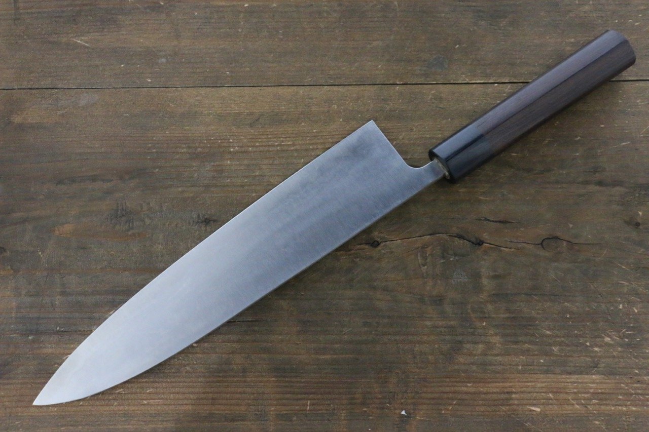 Shungo Ogata White Steel No.2 Damascus Gyuto 240mm Shitan Handle - Seisuke Knife