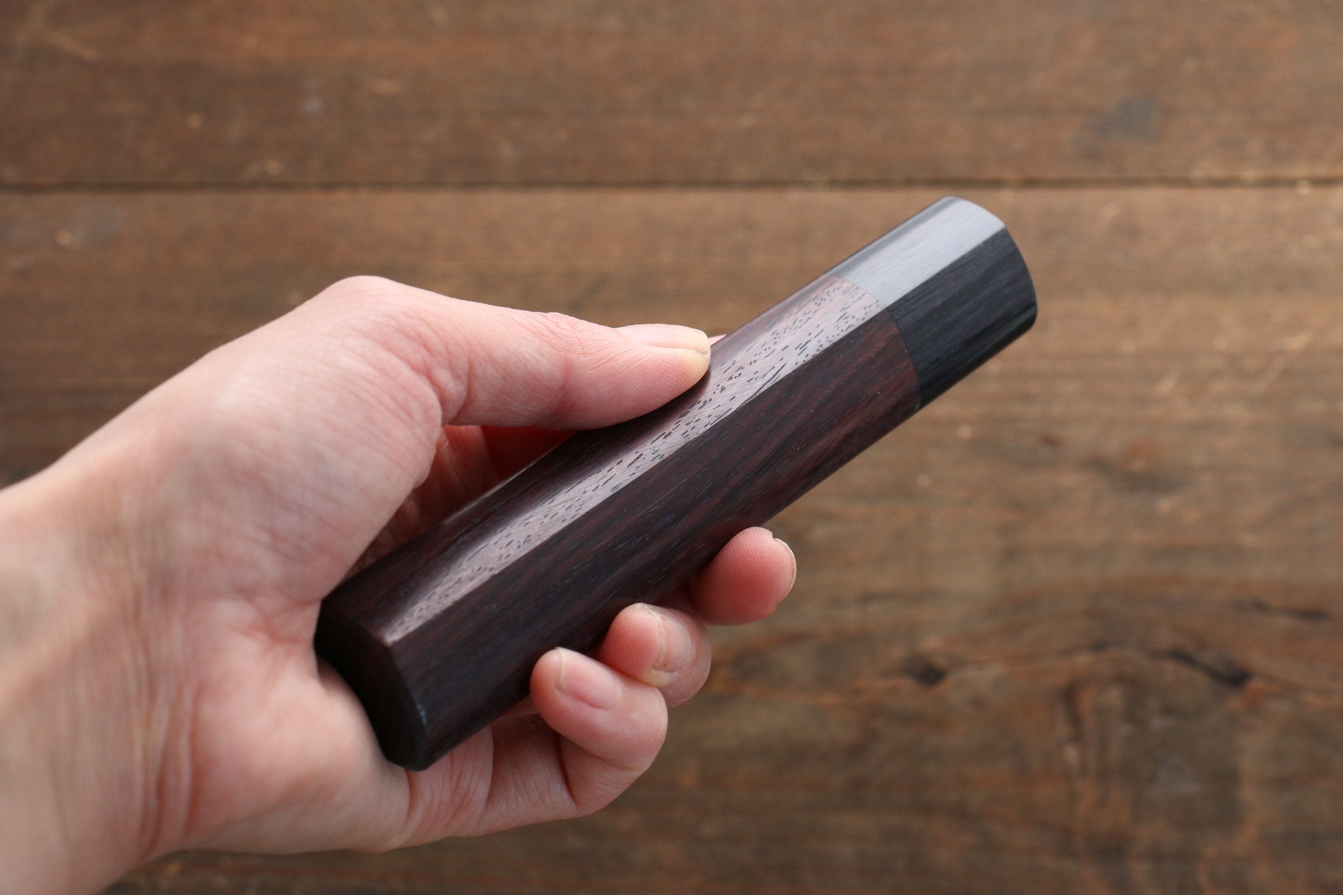 D-Shaped Shitan Rosewood Knife Handle (Nakiri 165mm) - Seisuke Knife