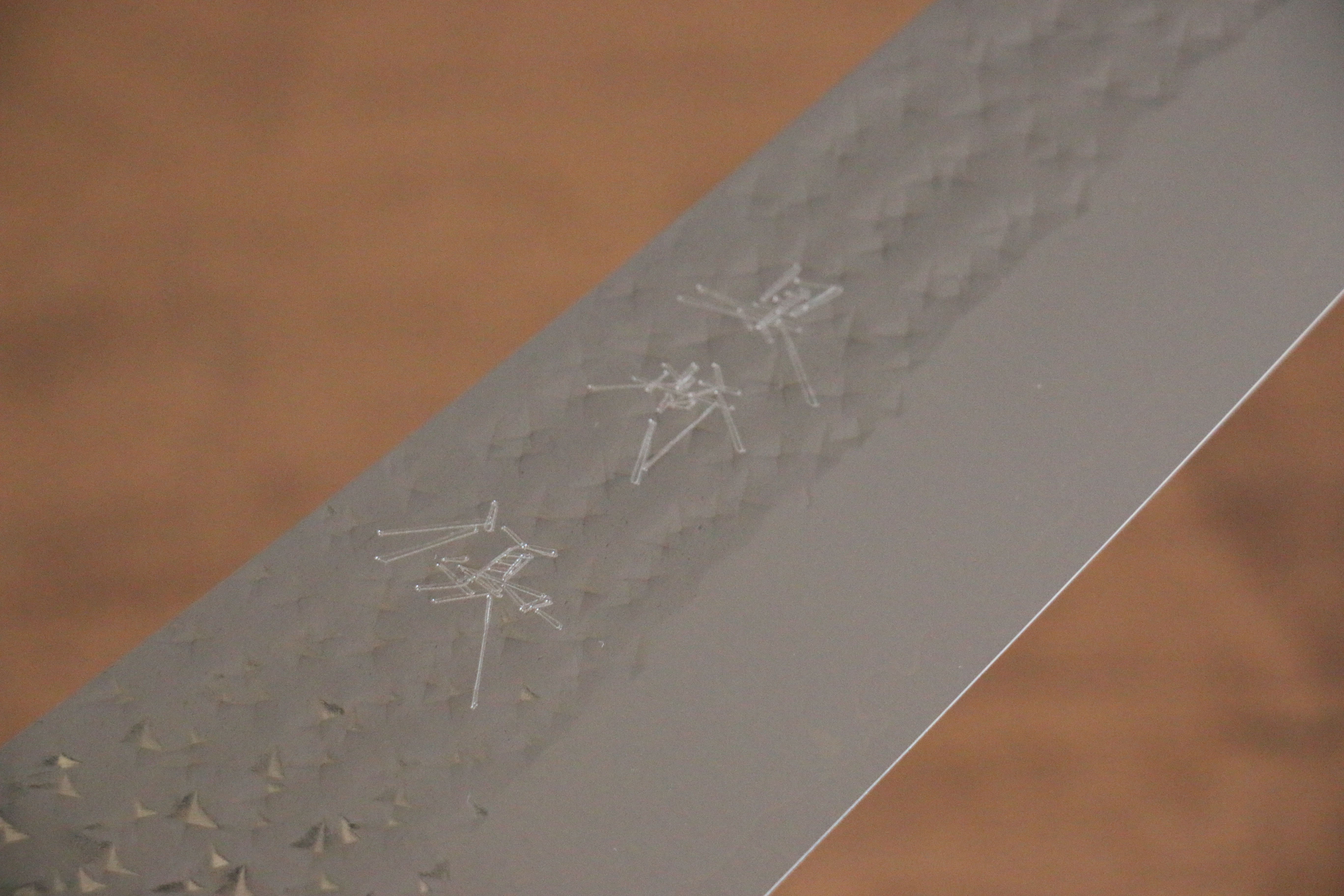 Yu Kurosaki Senko Ei SG2 Hammered Gyuto 210mm Rosewood (ferrule: Green Pakka wood) Handle - Seisuke Knife