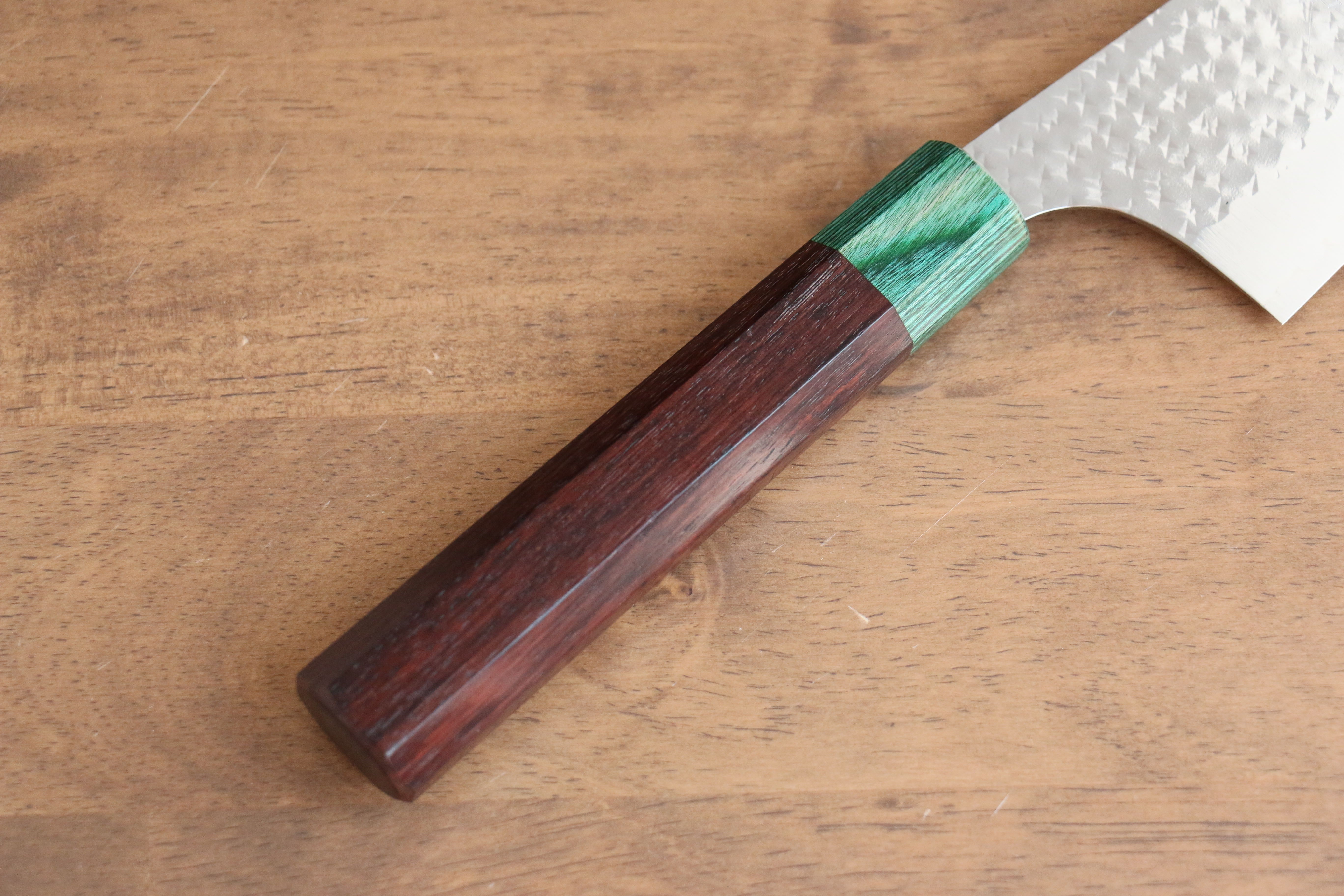 Yu Kurosaki Senko Ei SG2 Hammered Gyuto 240mm Shitan Handle (Green) - Seisuke Knife